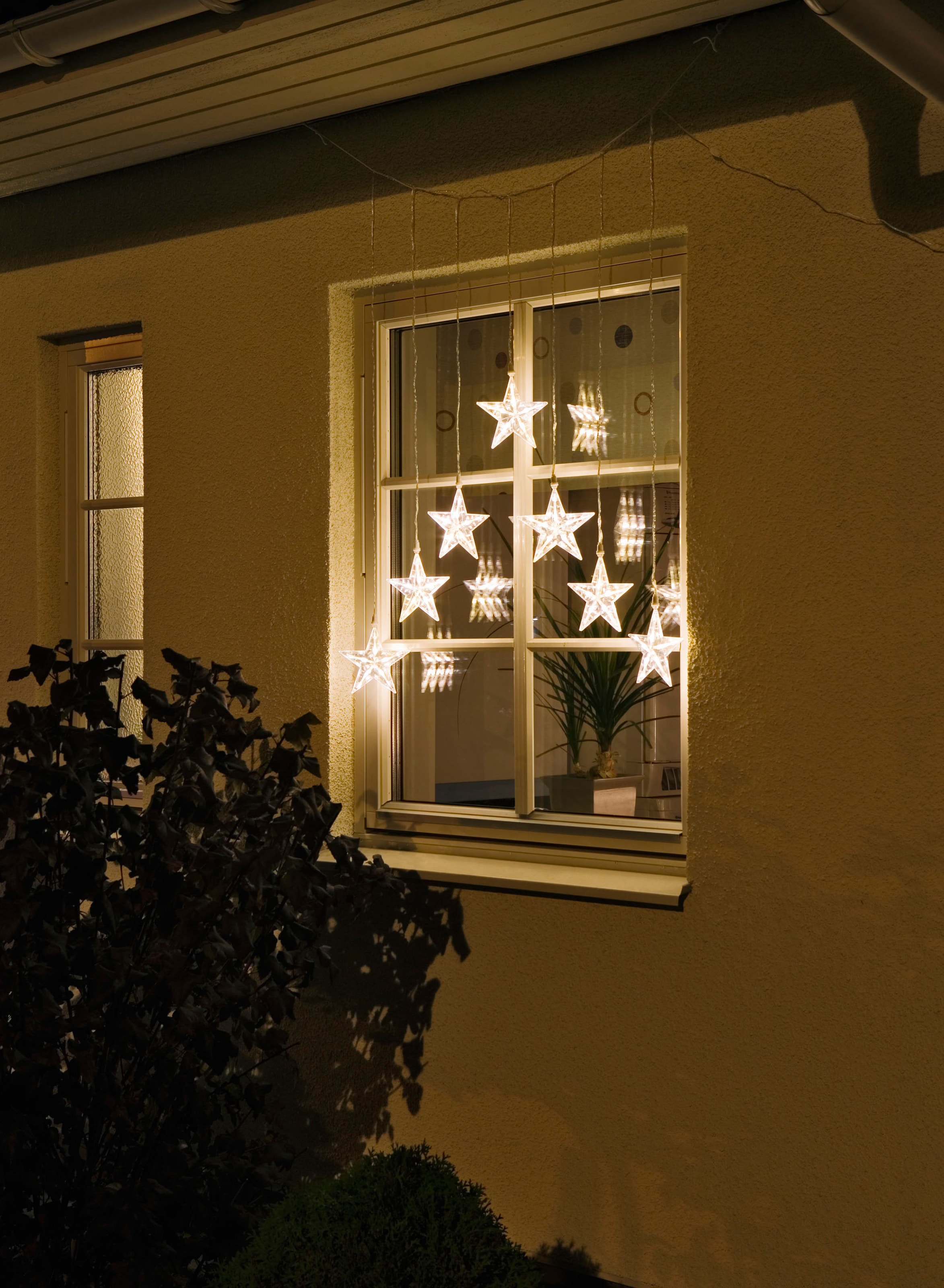 KONSTSMIDE LED-Lichtervorhang | »Weihnachtsdeko transparentes Sternen, warmweiße 7 kaufen Dioden, mit 35 BAUR aussen«, Kabel