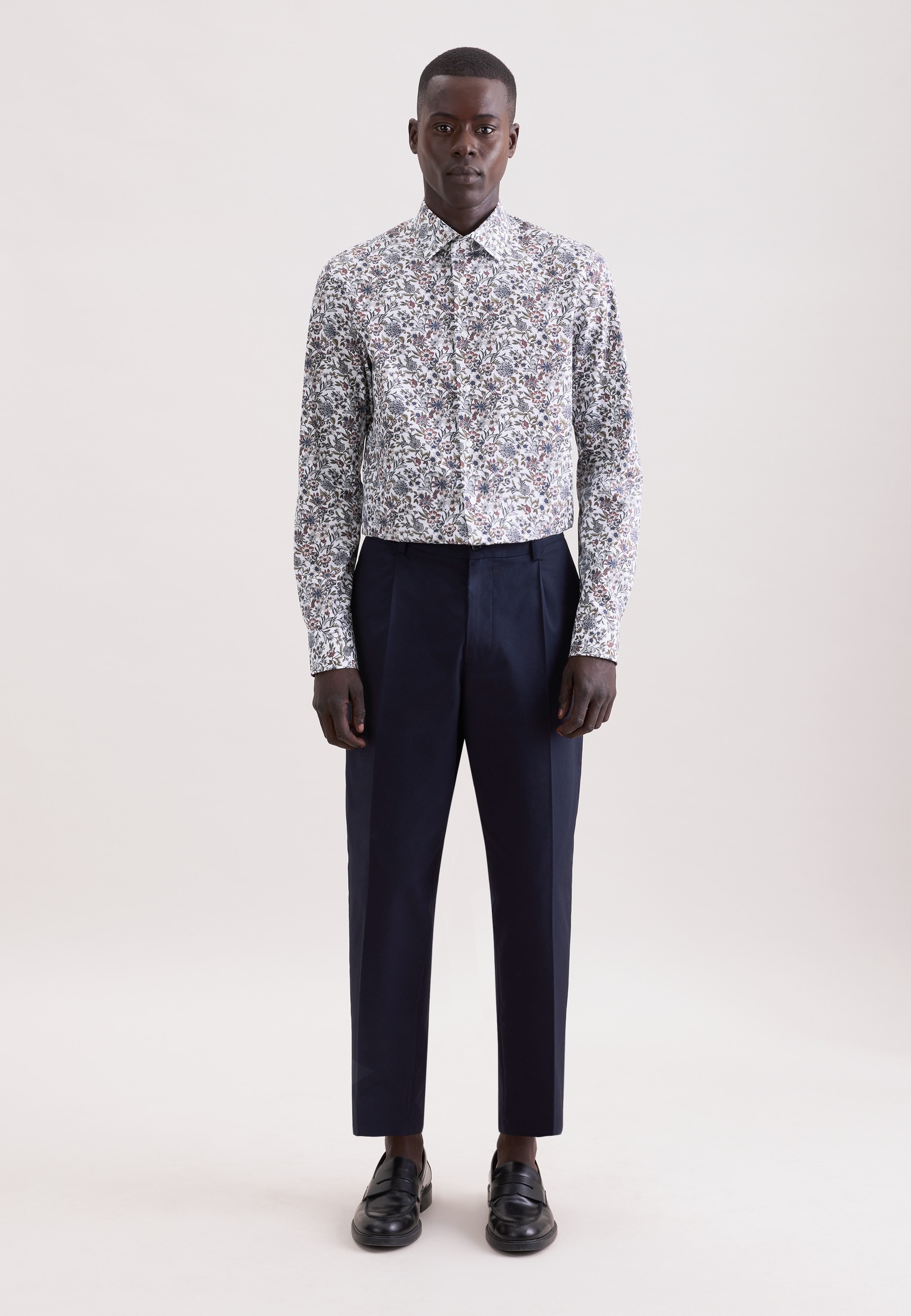 seidensticker Businesshemd »Schwarze Rose« Slim 1/1 Kentkragen Druck