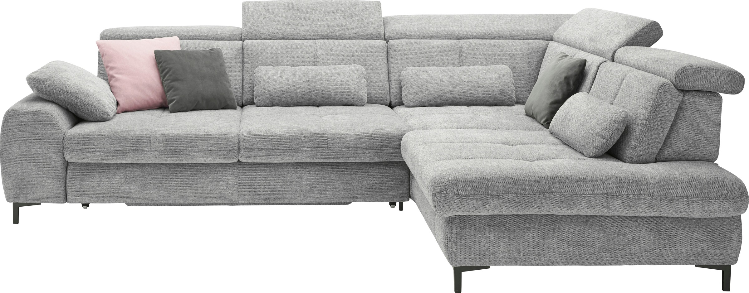 set one by Musterring Ecksofa Kaltschaumpolsterung, Flachgewebe, whlw. mit Funktionen, Sitzhöhe 49