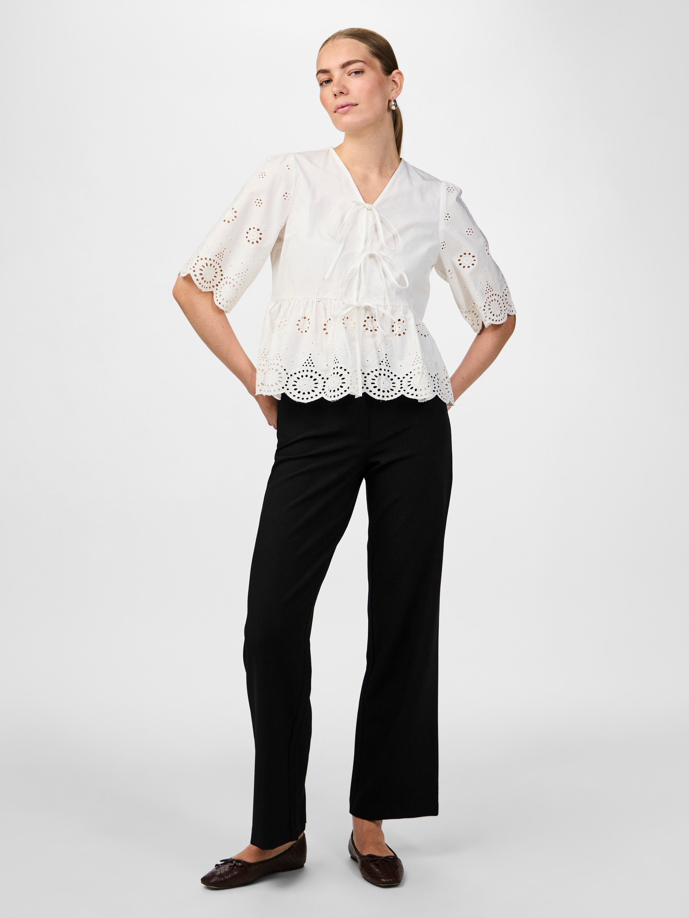 Yas Cornelia Short Sleeve Blouse Star White 38 3