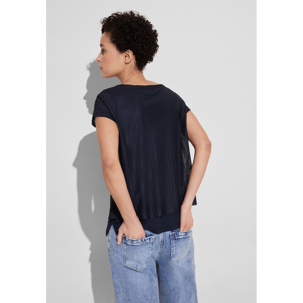 STREET ONE 2-in-1-Top, mit transparentem Oberteil