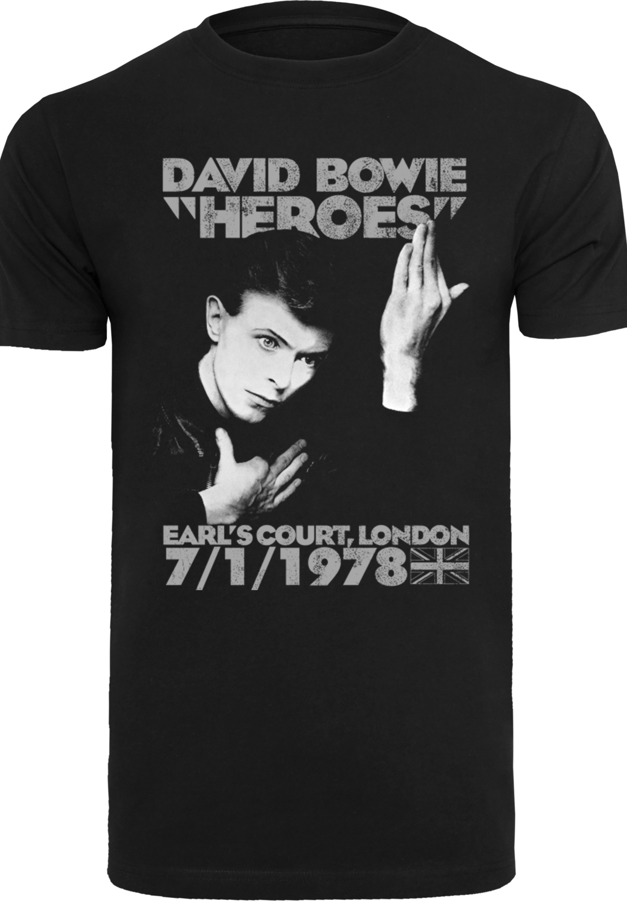 F4NT4STIC T-Shirt »David Bowie Earls Court Heroes«, Print