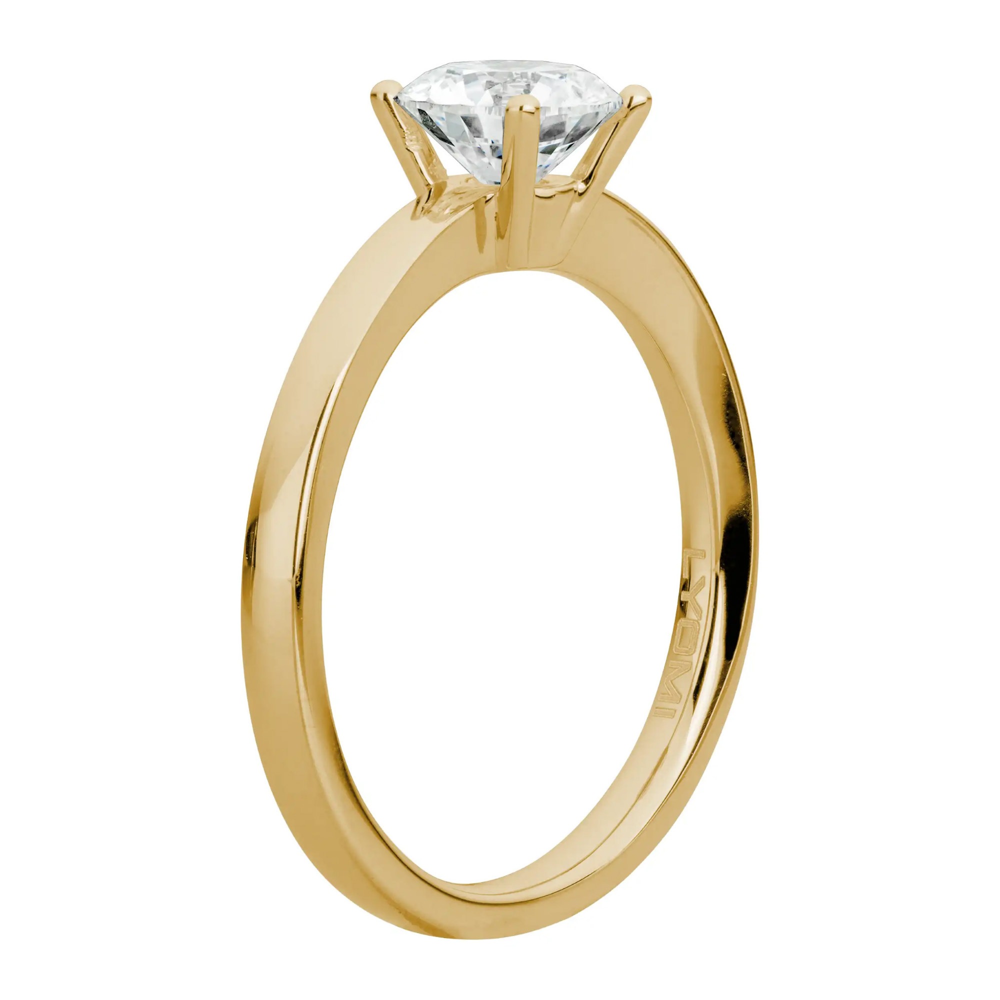 LYOMI Fingerring »585/- Gelbgold 1 synth. Diam. 1,0 ct.«