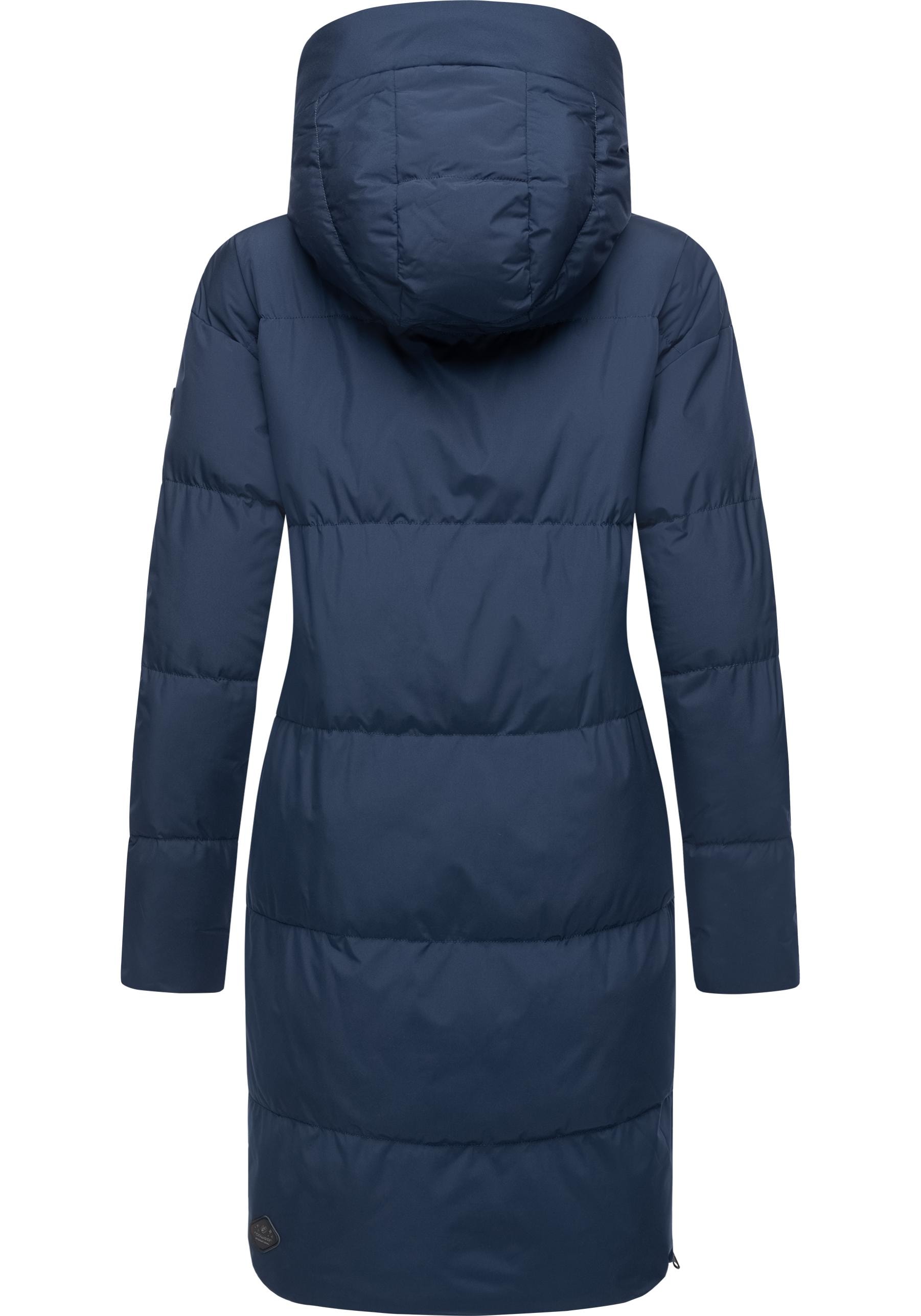 Ragwear Wintermantel »Jumana«, Damen Mantel aus modernem Materialmix mit Kapuze
