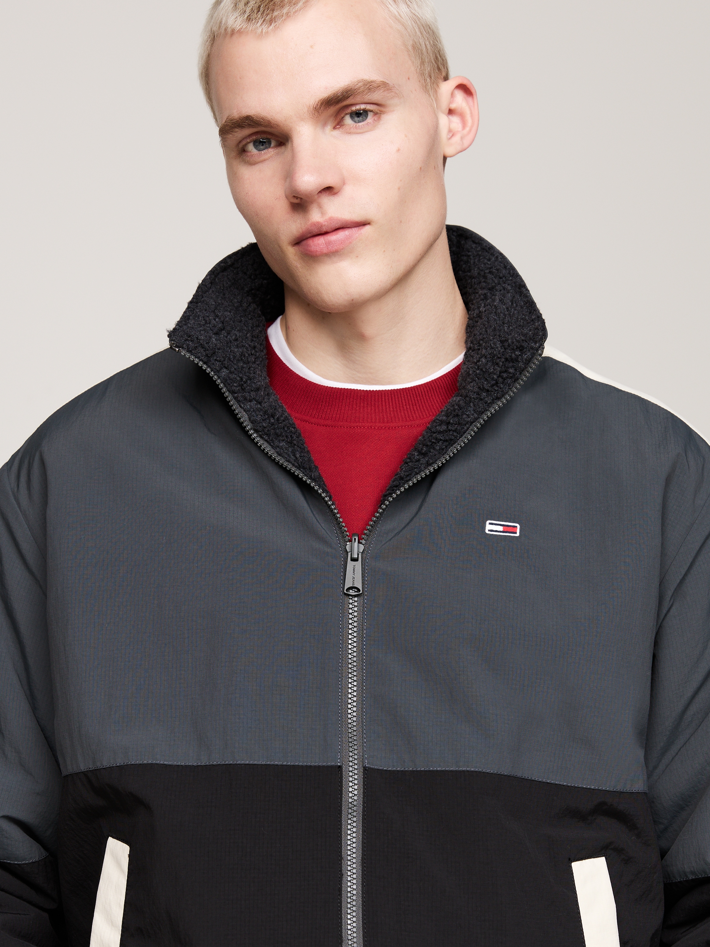 Tommy Jeans Wendejacke »TJM REVERSIBLE TEDDY JACKET«, beidseitig tragbar