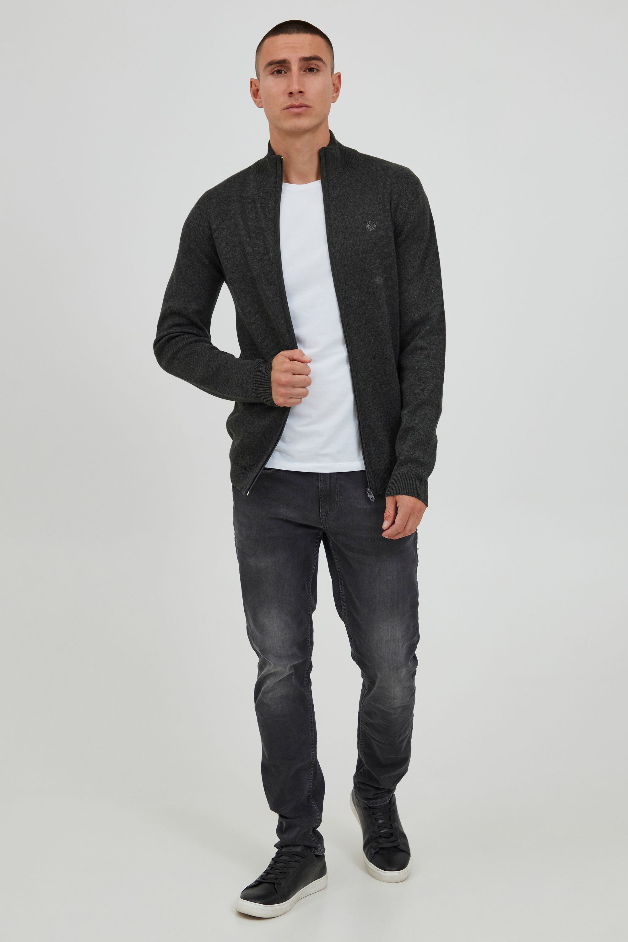 11 PROJECT PRSandor Knit Jacket Dark Grey Melange L 2