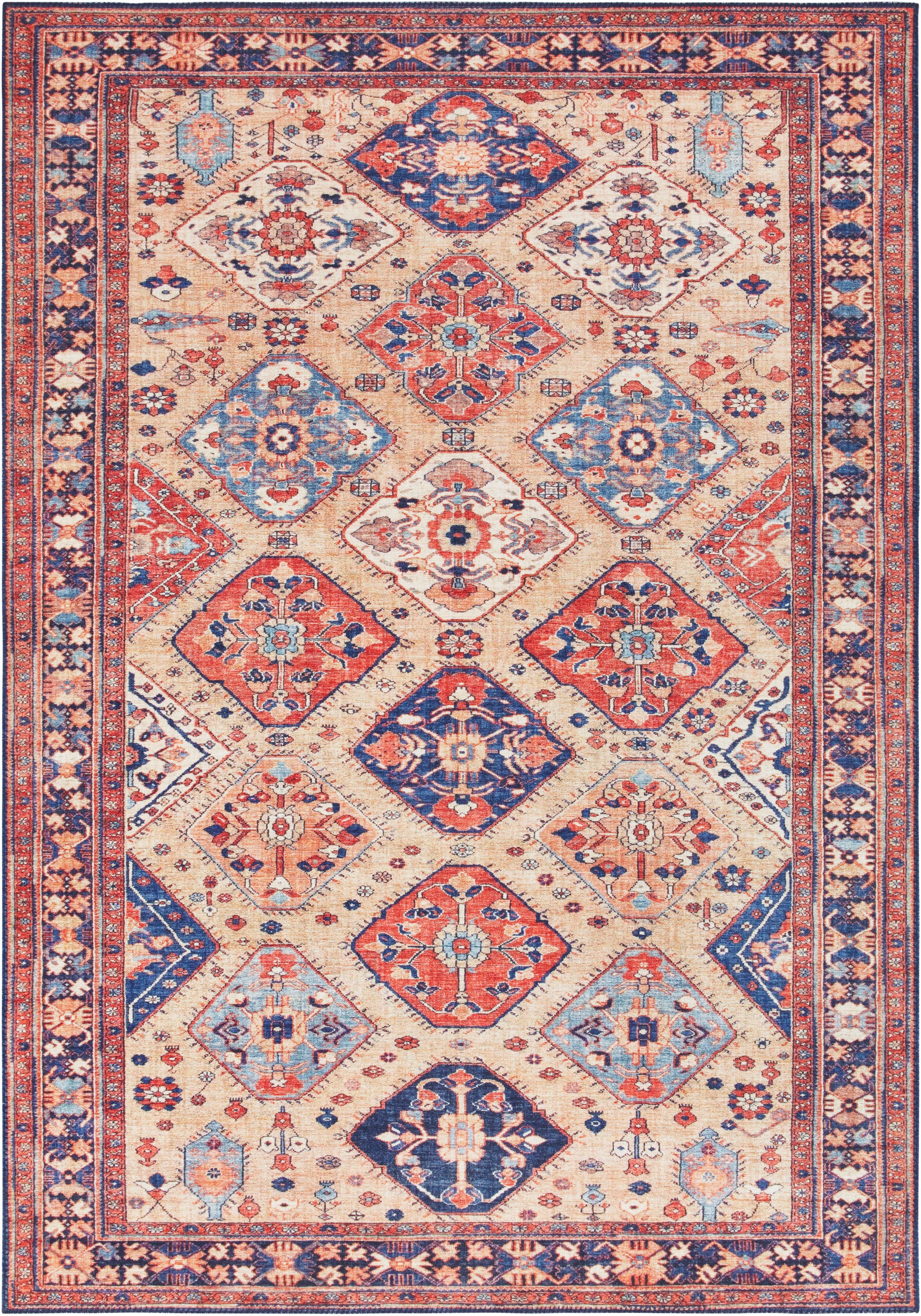 ELLE DECORATION Teppich "Afghan Kelim", rechteckig, Orient Optik, Vintage Design, gekettelt, kräftige Farben