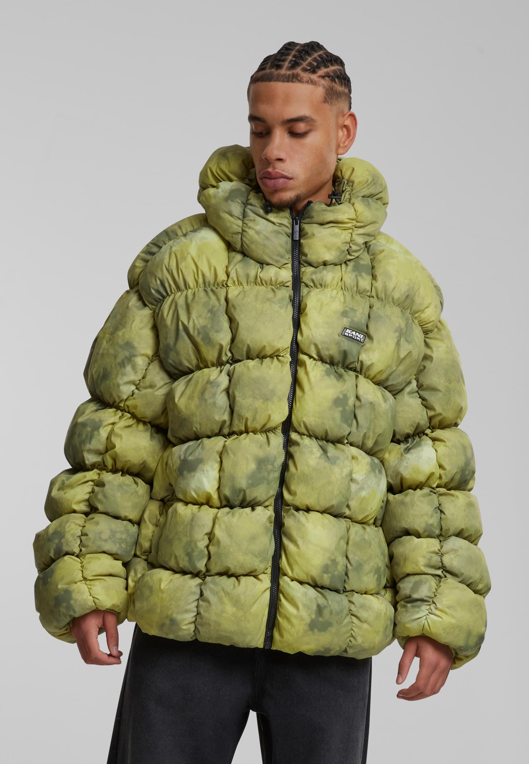 Karl Kani Winterjacke »Karl Kani Karl Kani Sport Patch Square Quilted Puffer Jacket«, (1 St.), ohne Kapuze