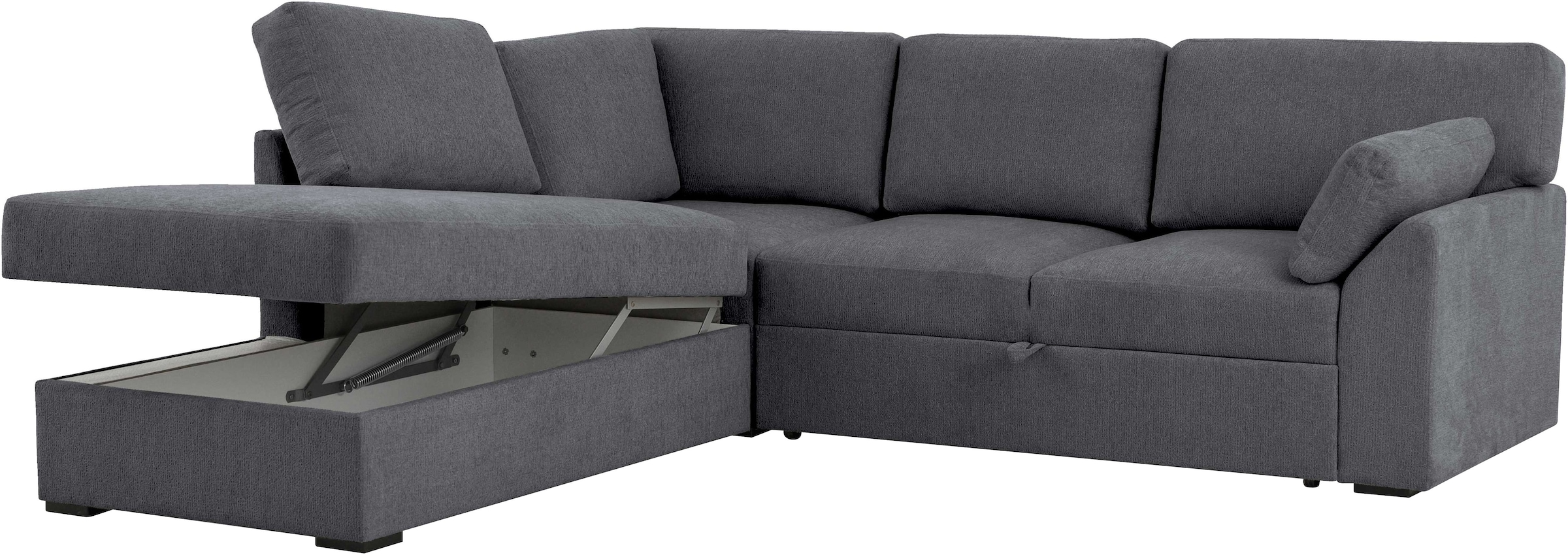 Home affaire Ecksofa »Citry« Breite 242 cm, Chenille, Bettfunktion, Bettkasten, L-Form