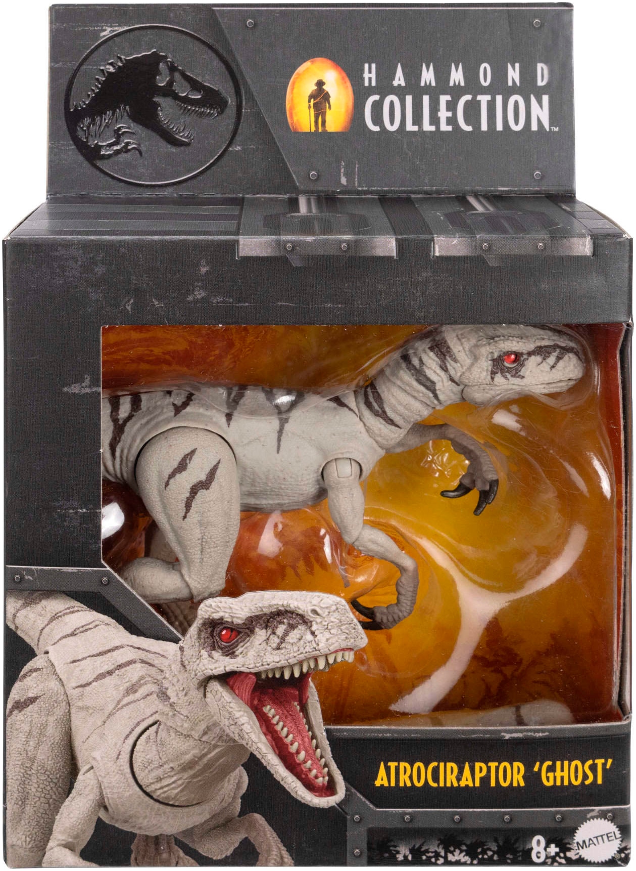 Mattel® Actionfigur »Jurassic World Hammond Collection Atrociraptor Ghost Dinosaurier«