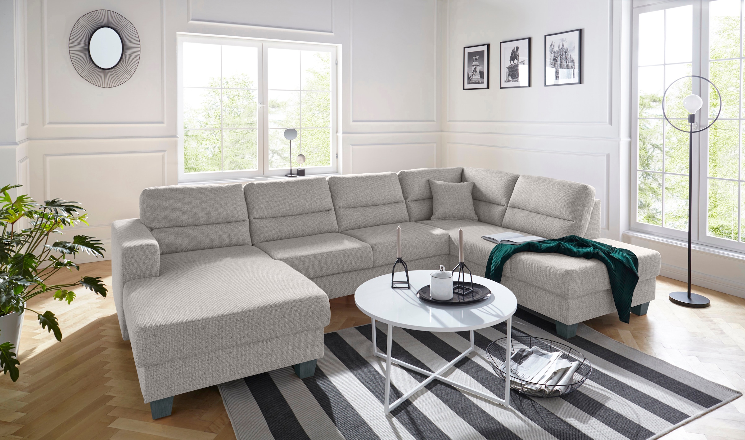 TRENDMANUFAKTUR Wohnlandschaft "Chamber, zeitlos&modern, hoher Sitzkomfort, günstig online kaufen