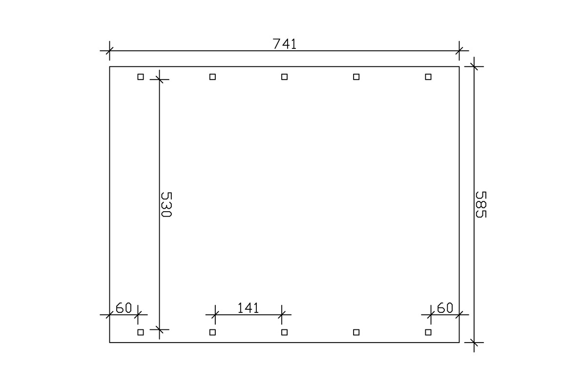 Skanholz Doppelcarport »Spreewald«, 530 cm, braun