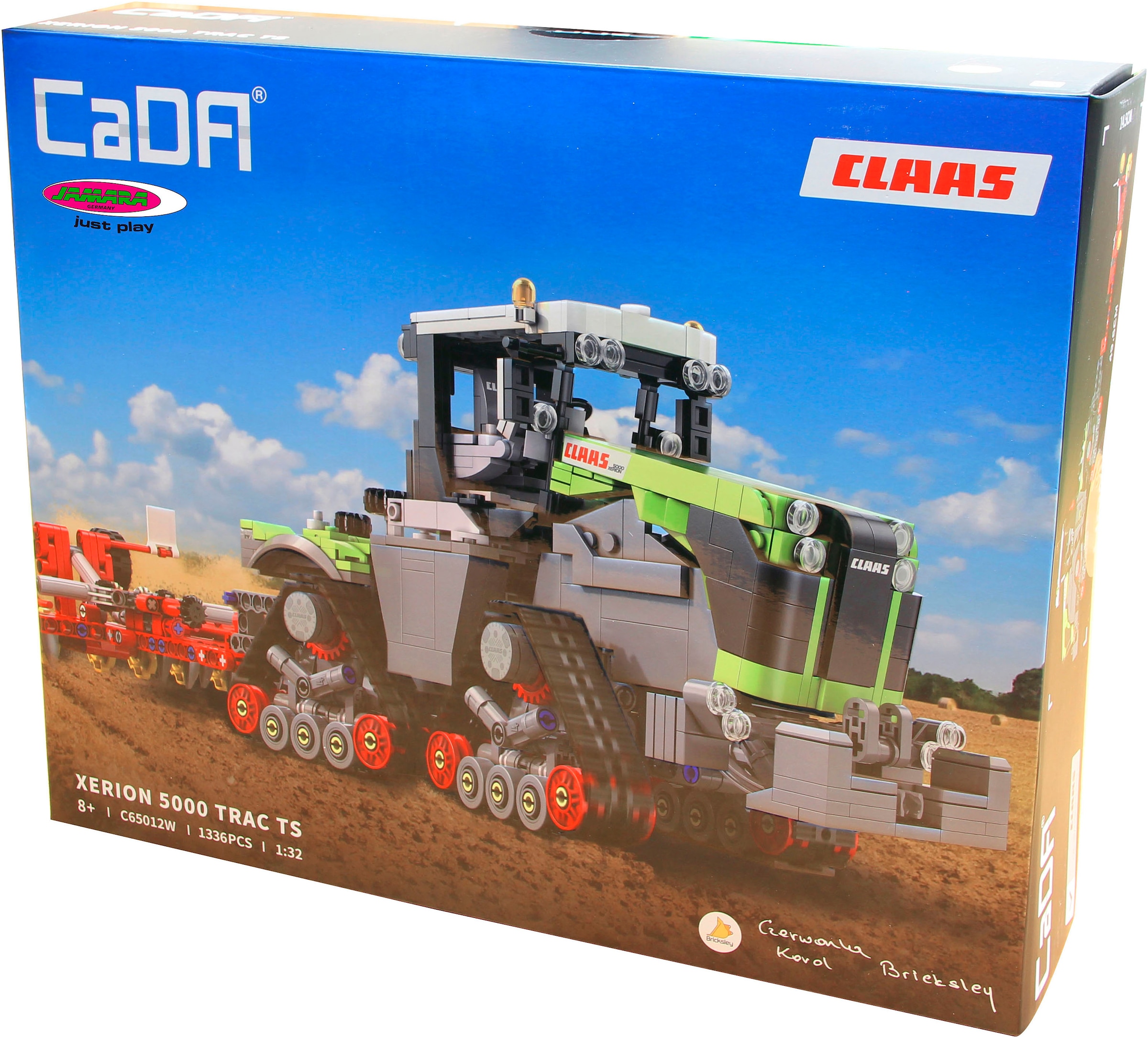 Jamara Konstruktions-Spielset »CaDA, Claas Xerion 5000 Trac TS 1:32 Bricks«, (1336 St.)