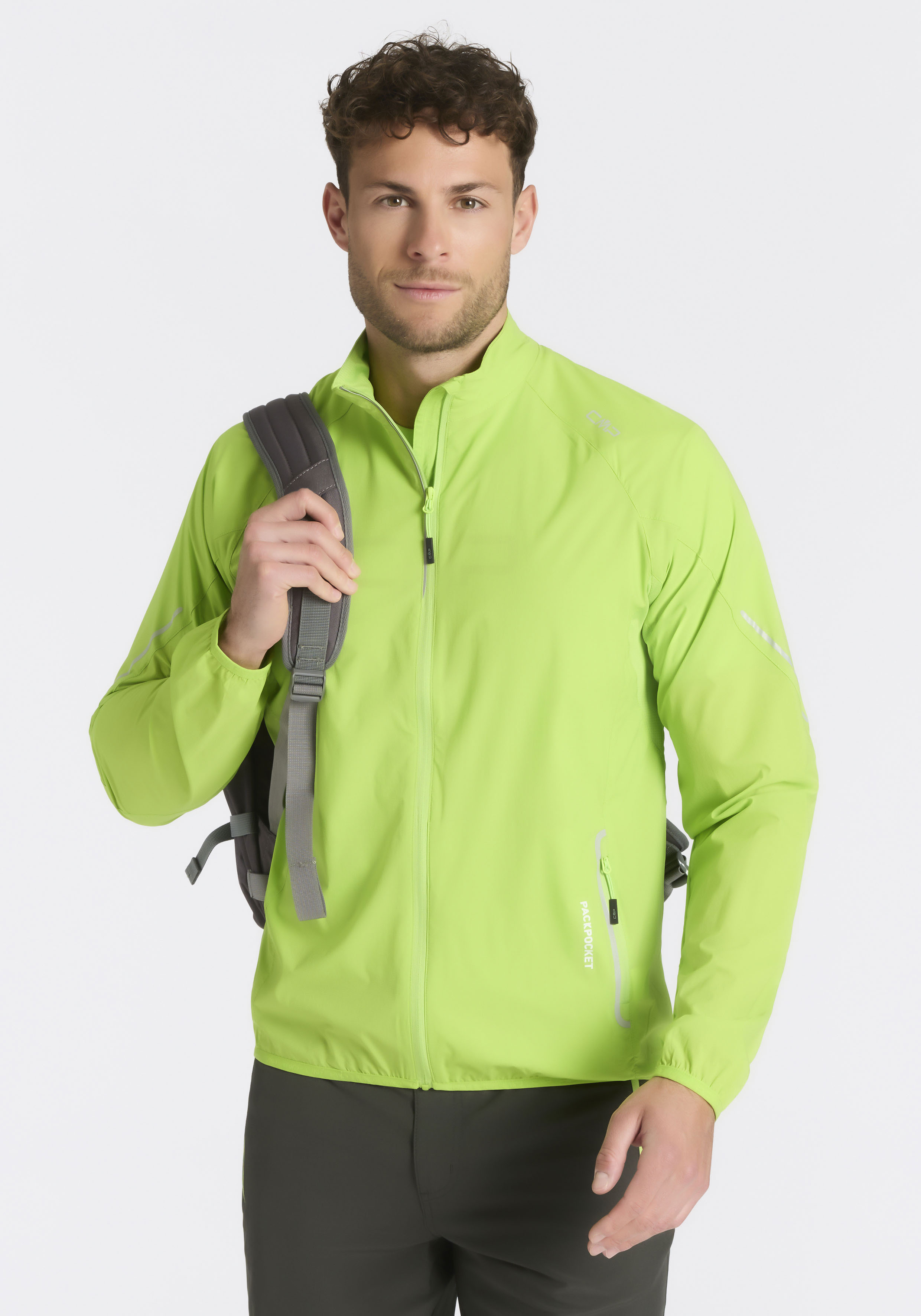 CMP Windbreaker für Radsport geeignet, komprimierbar, atmungsaktiv, aus Ripstop-Gewebe
