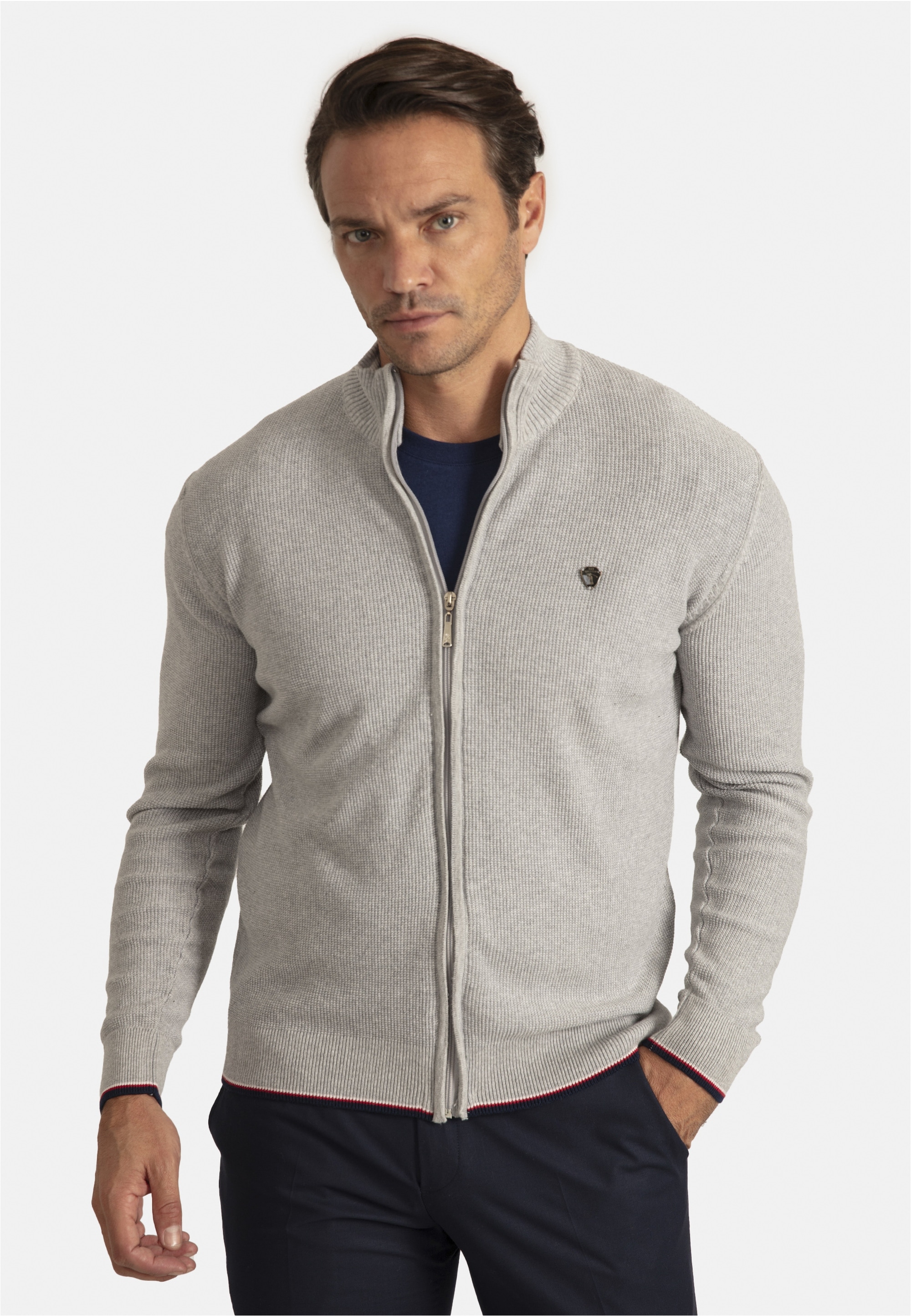 SIR RAYMOND TAILOR Strickjacke "Sydney", 1 Stk. mit kleinem Stehkragen günstig online kaufen