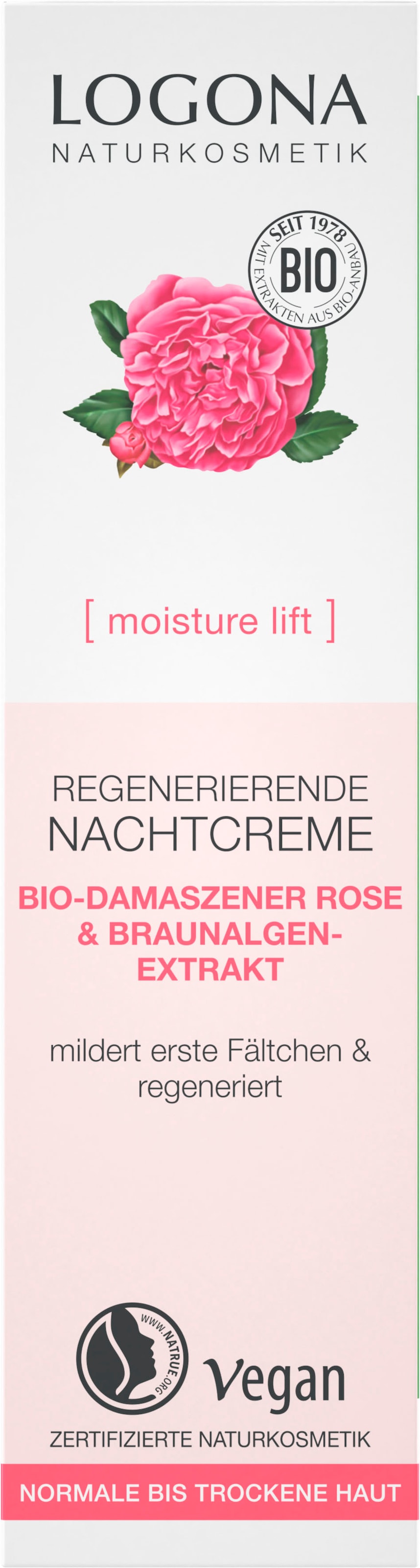 LOGONA Nachtcreme »Logona moisture | bestellen online lift« BAUR