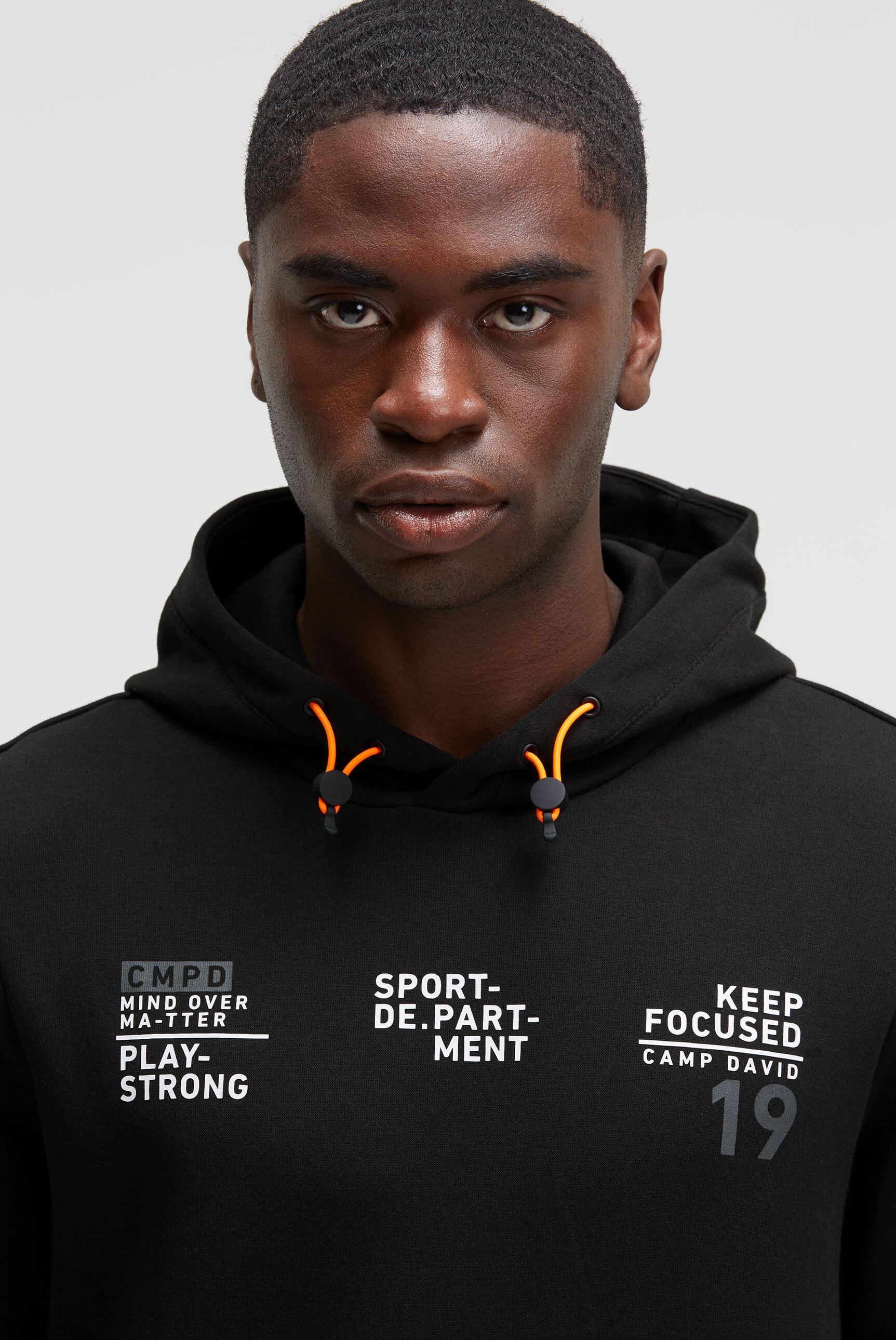 CAMP DAVID Kapuzensweatshirt Kapuze mit verstellbarem Gummizug