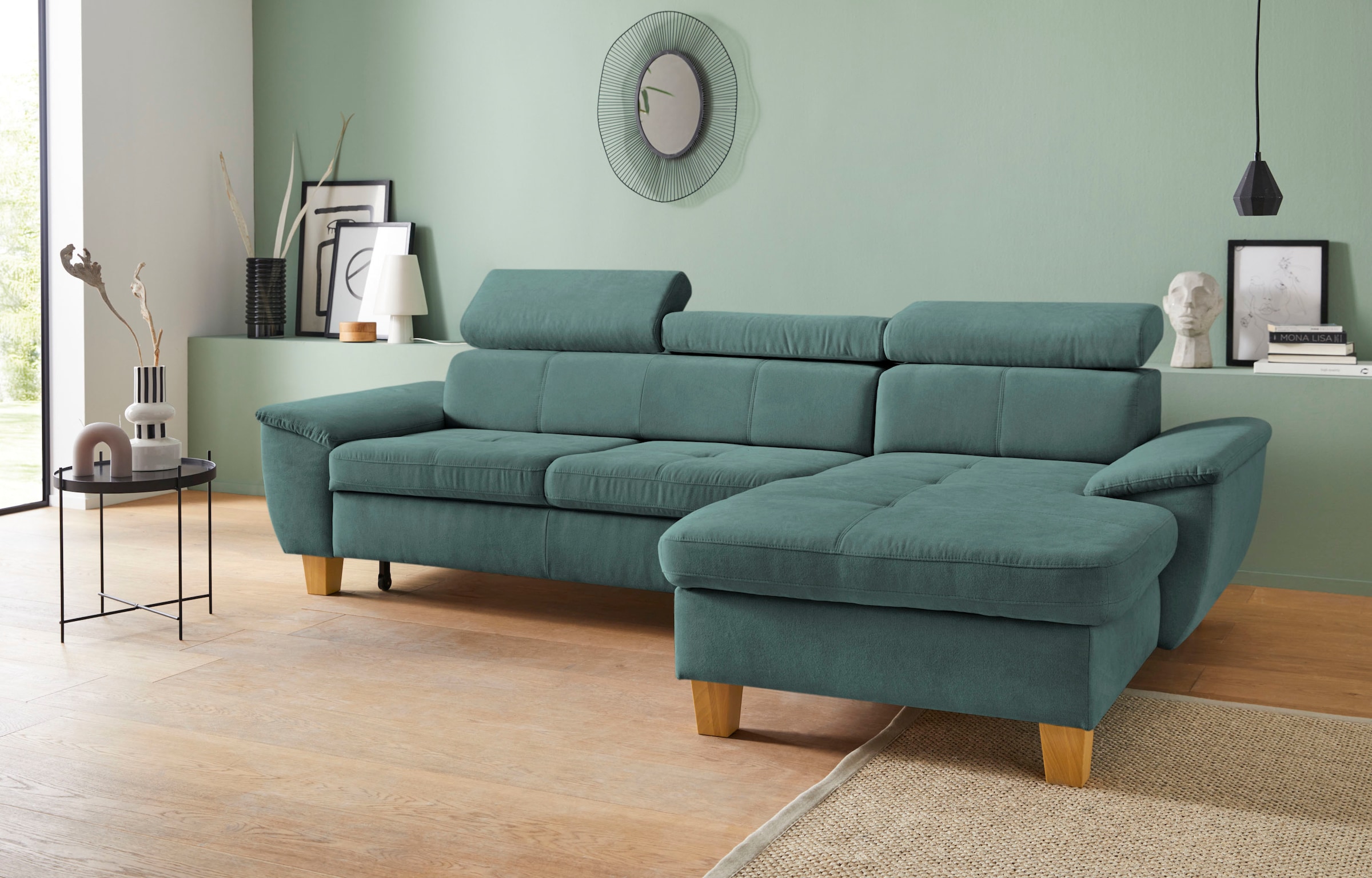 exxpo - sofa fashion Ecksofa "Enya, aufwendige Detailverarbeitung, hoher Si günstig online kaufen