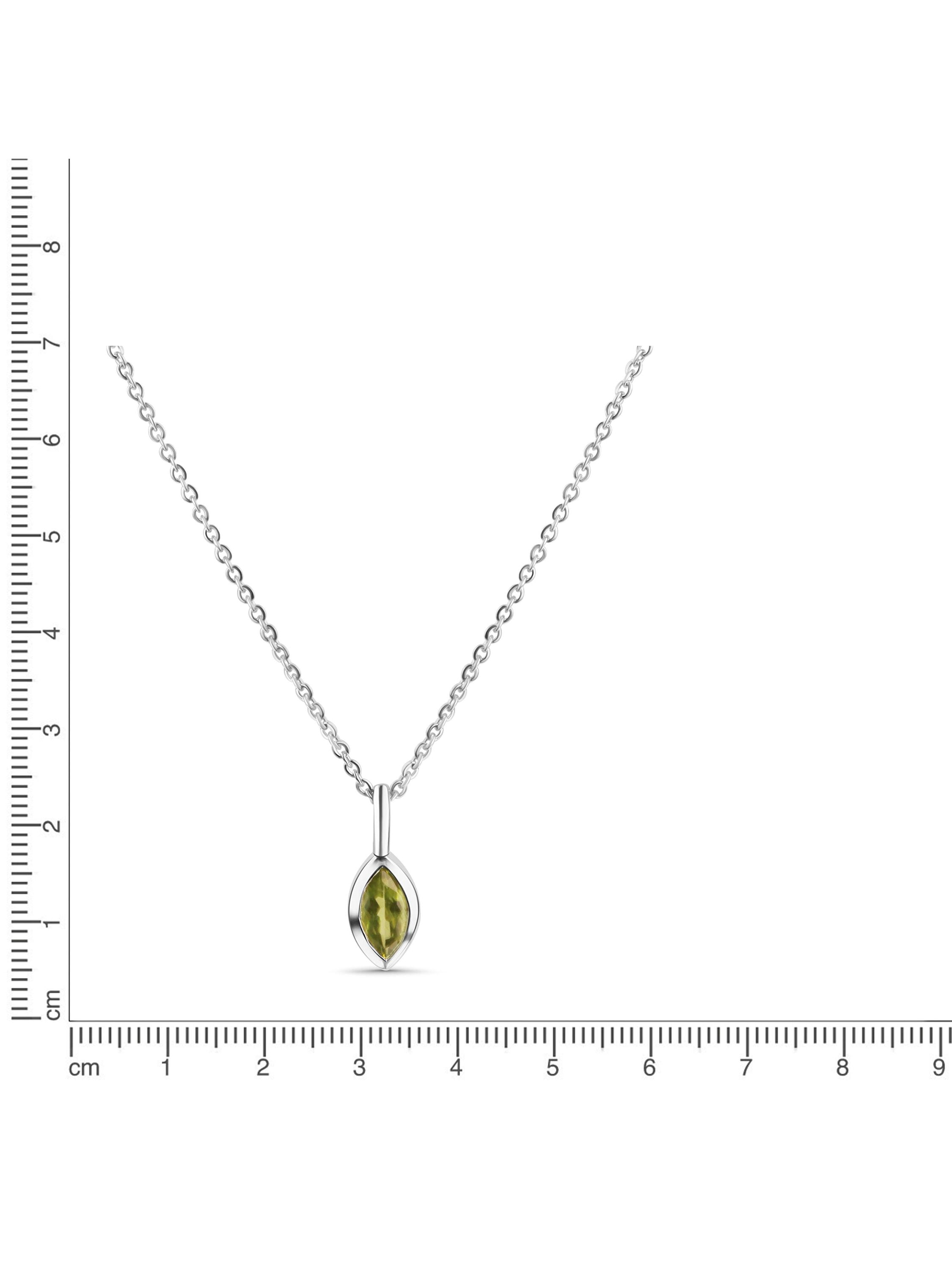 CELESTA Kette mit Anhänger »925/- Sterling Silber glanz rhodiniert Peridot grün«