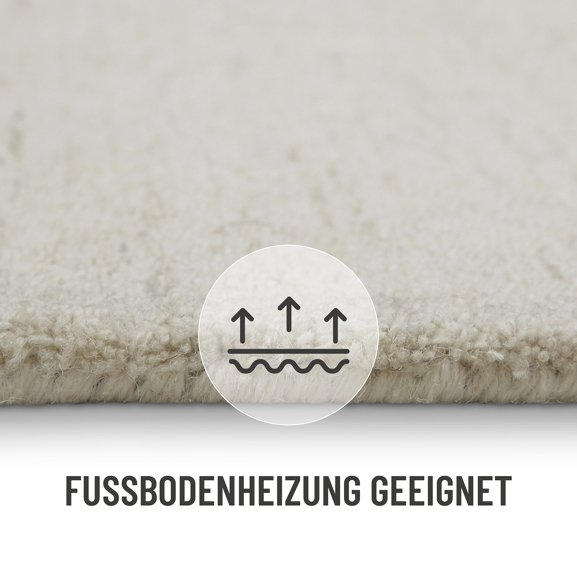 Wecon home Wollteppich »Hamptons SIXTEEN«, rund, 10 mm Höhe, Schurwolle, Kurzflor, Wohnzimmer, Schlafzimmer, elegant, meliert