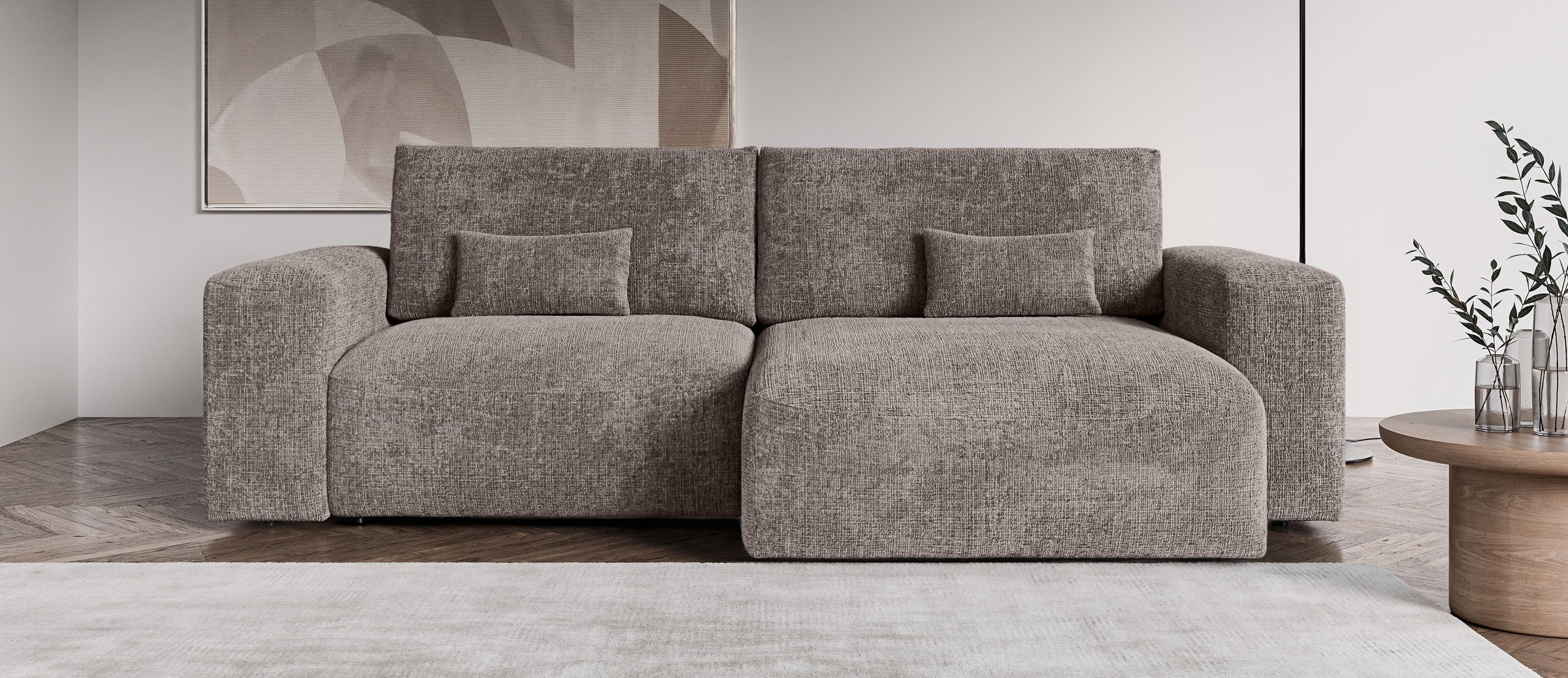 OTTO home Ecksofa "MATTS Schlafsofa mit Bettkasten, Maße B/T/H: 265/159/89 günstig online kaufen