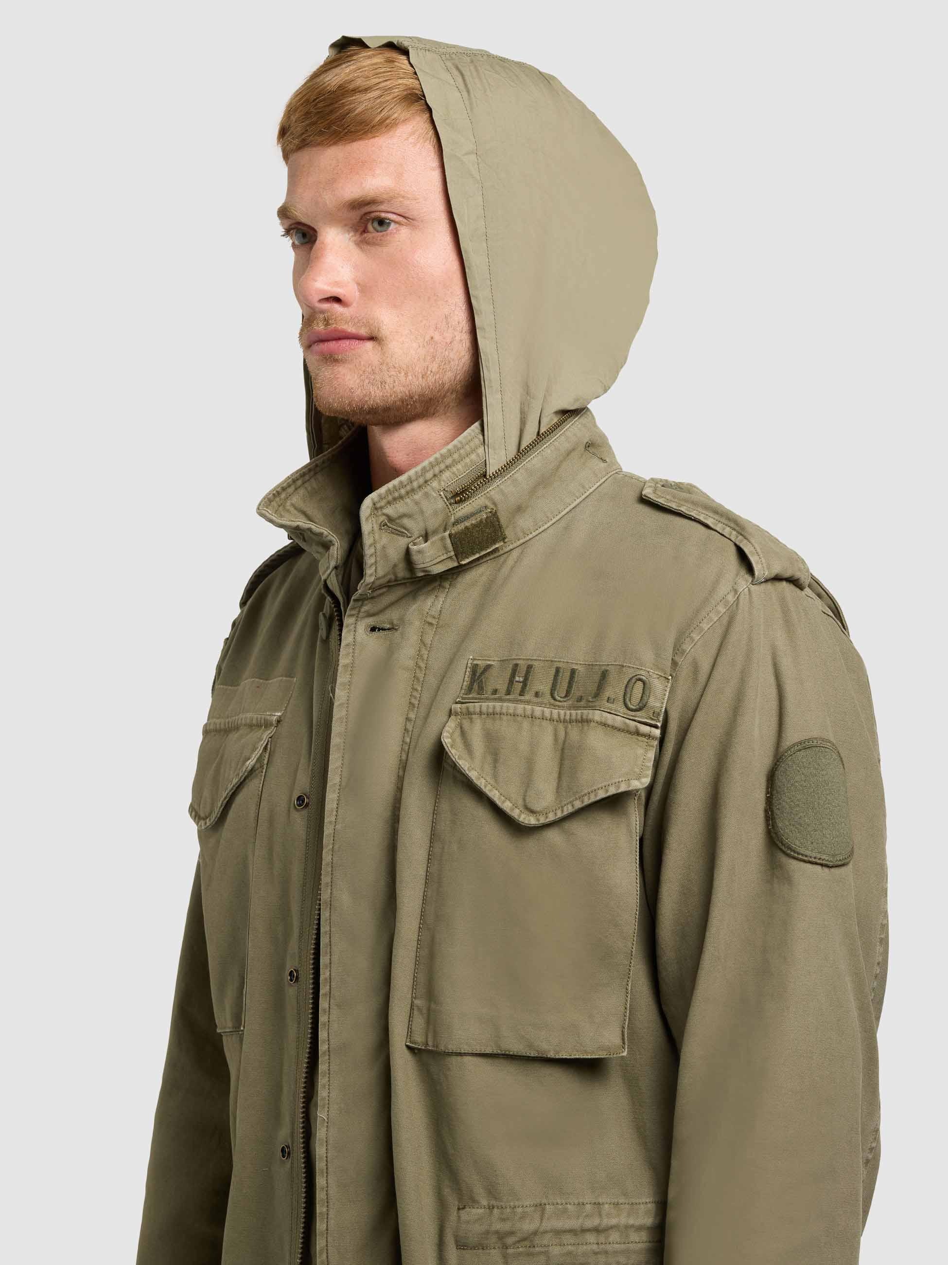 Funktionsjacke KHUJO "Gene", Herren, Gr. XL (54), olive, Obermaterial: 100% Baumwolle; Innenfutter: 100% Baumwolle, gerade hüftbedeckend, hoch geschlossener Ausschnitt, Ärmel ohne Ärmelschlitz gerader Abschluss mit verstellbarem Klettverschluss, Jacken Fu 3
