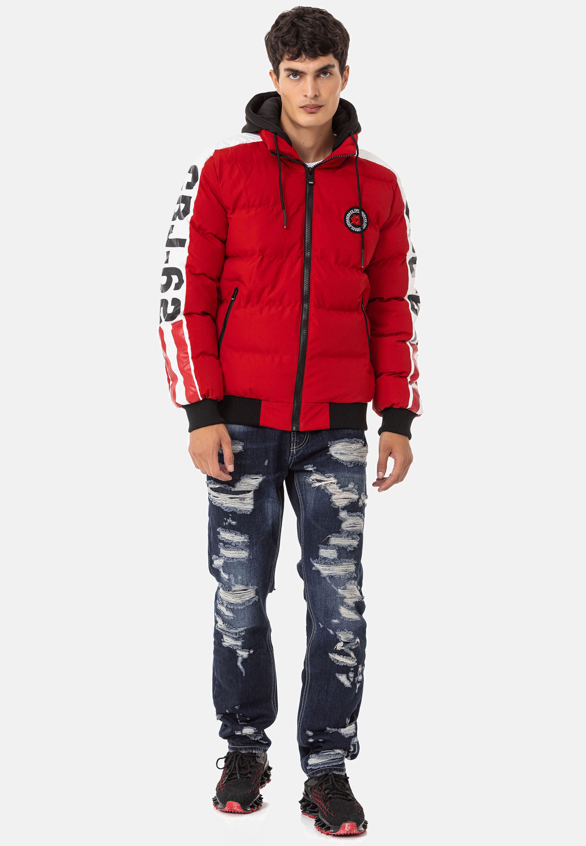 Cipo & Baxx Winterjacke »Jacke« mit Kapuze mit Kapuze