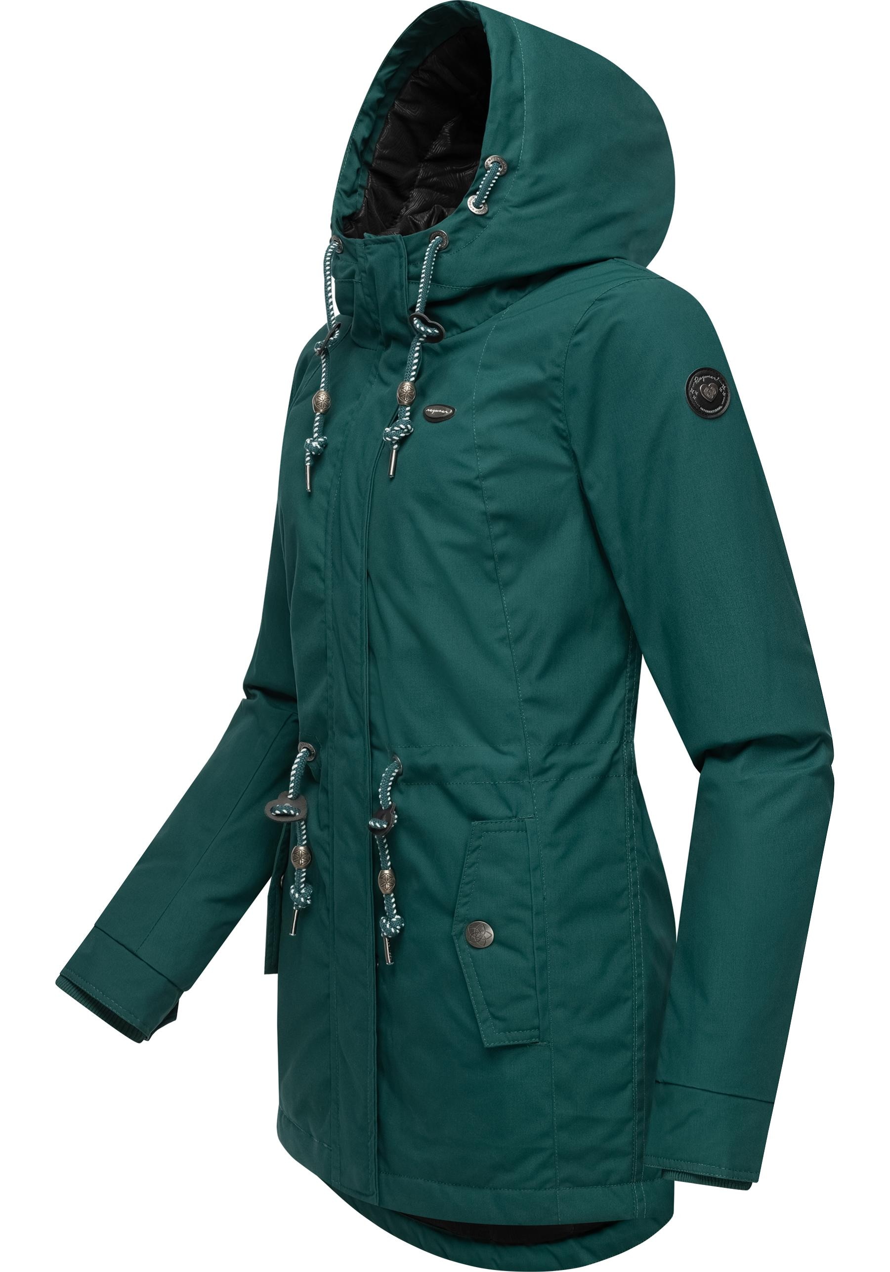 Ragwear Winterjacke »Monadis Black Label«, mit Kapuze, stylischer Winterparka für die kalte Jahreszeit