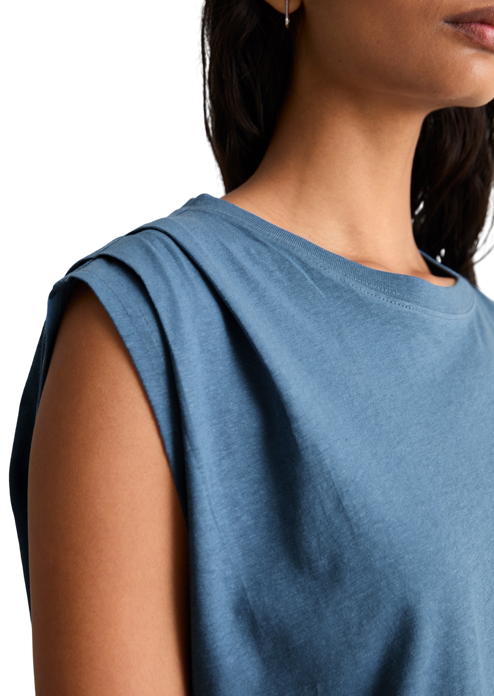 Marc O'Polo DENIM T-Shirt »aus Baumwolle-Leinen-Mix«