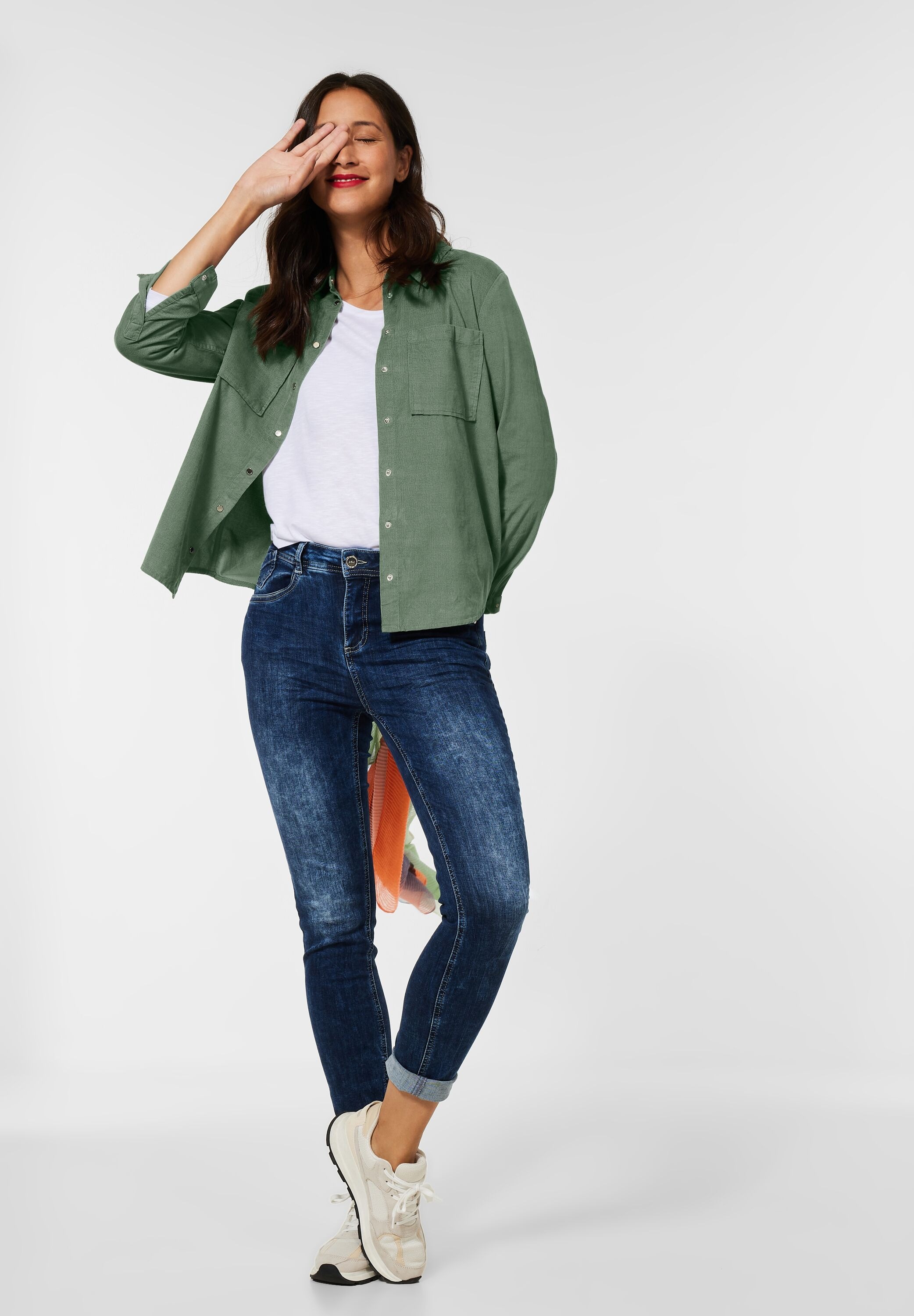 STREET ONE Hemdbluse, in Cord-Optik