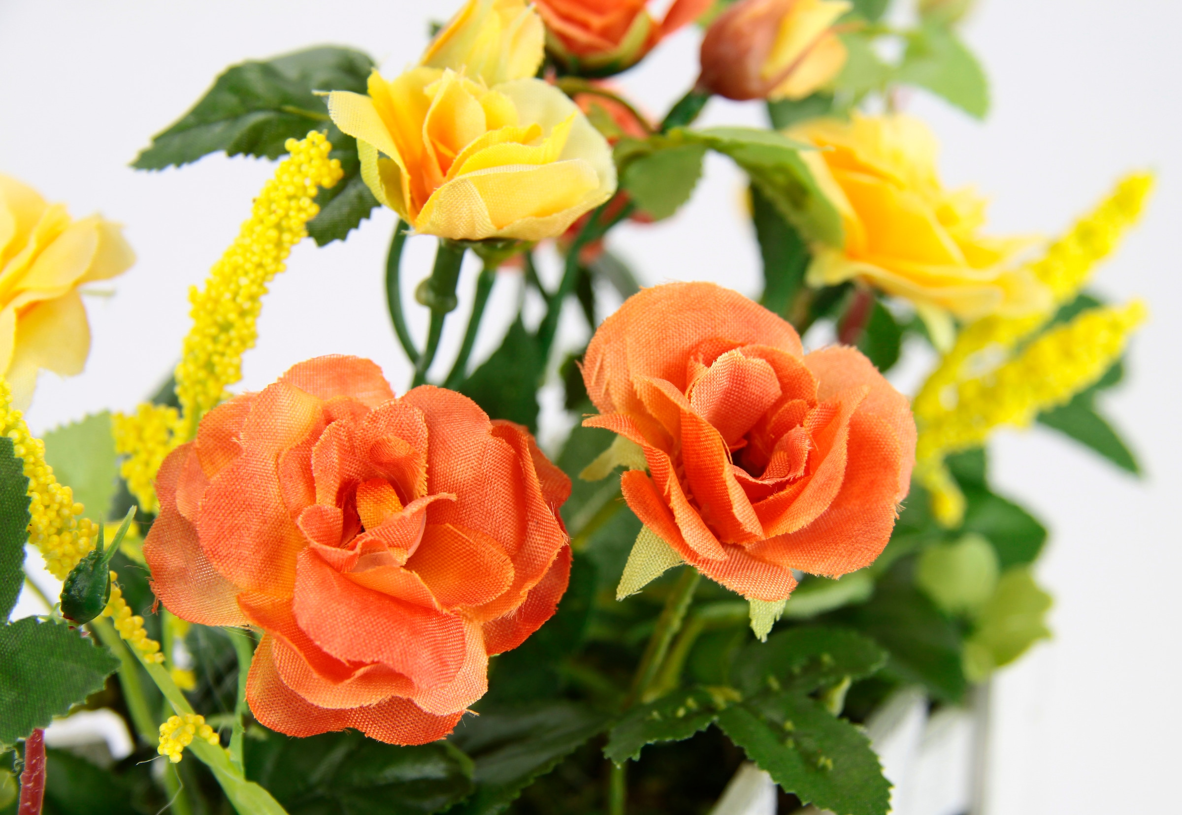 I.GE.A. Kunstblume »Wildrosen im Zaun«, Künstliche Blumen Seidenblumen  Rosenblätter Rosenbusch bestellen | BAUR