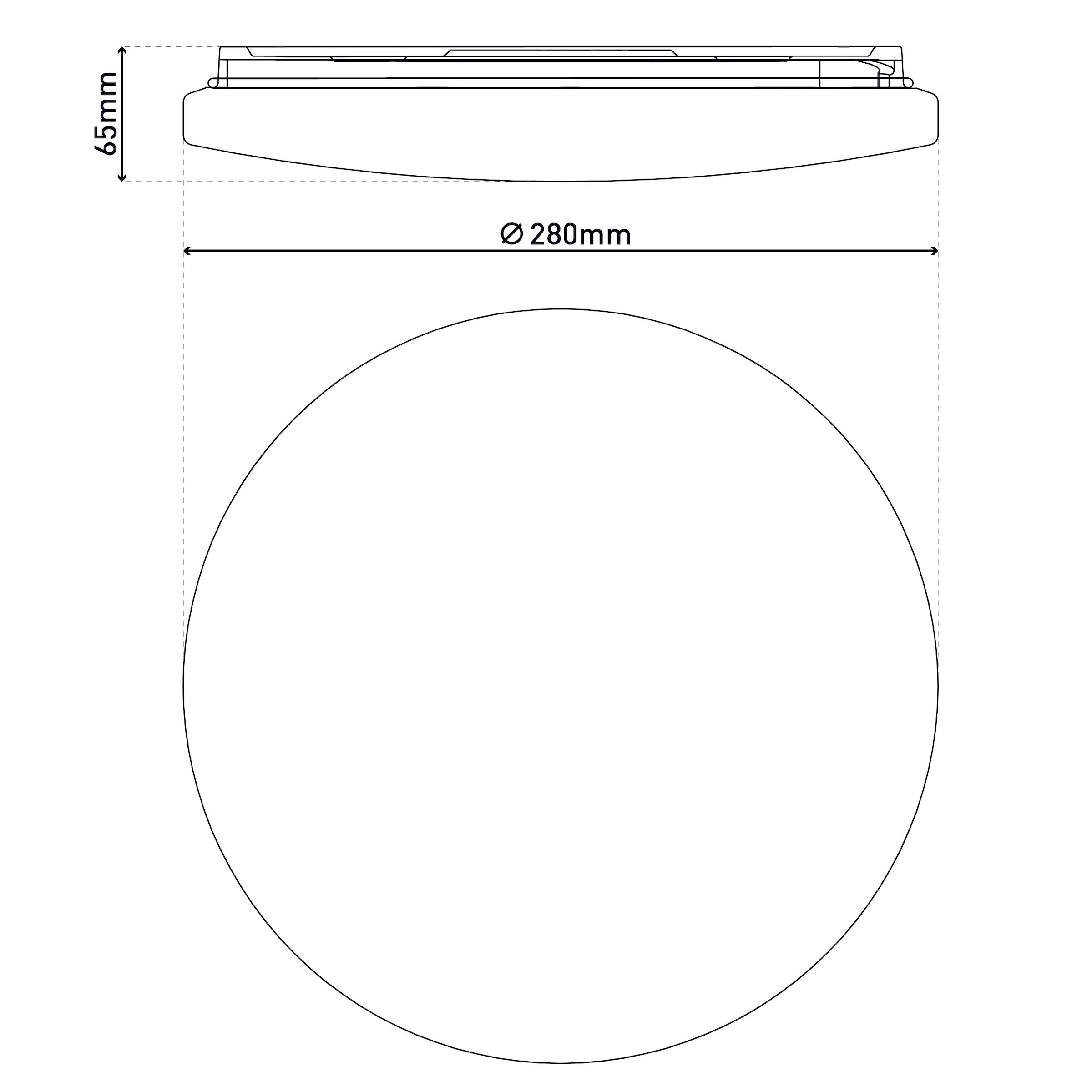 näve LED Deckenleuchte »Tempe« LED-Modul 1 Stk. Neutralweiß Kristalleffekt, Bewegungsmelder, inkl. Driver, neutralweiß, D: 28cm