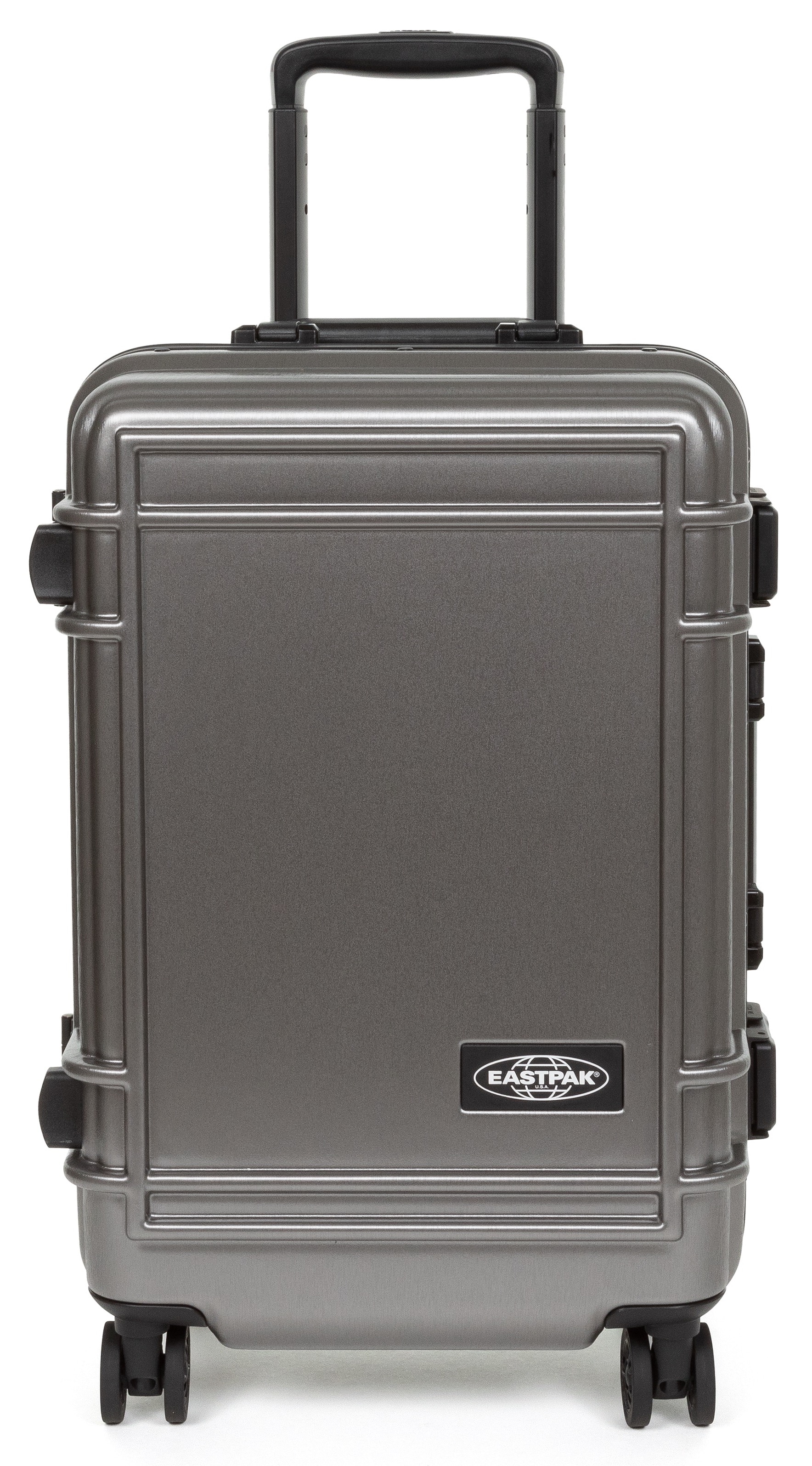 Eastpak Weichgepäck-Trolley "RESISTR CASE S BRUSHED METAL", 4 St. Rollen, Reisegepäck Handgepäck-Koffer TSA-Zahlenschlos