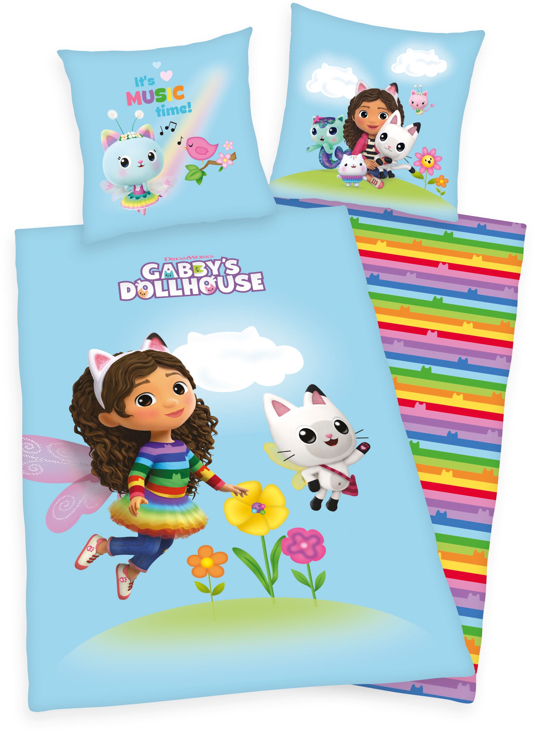 Dreamworks Gabby’s Dollhouse Kinderbettwäsche "Gabbys Dollhouse" 2 Stk. tlg günstig online kaufen