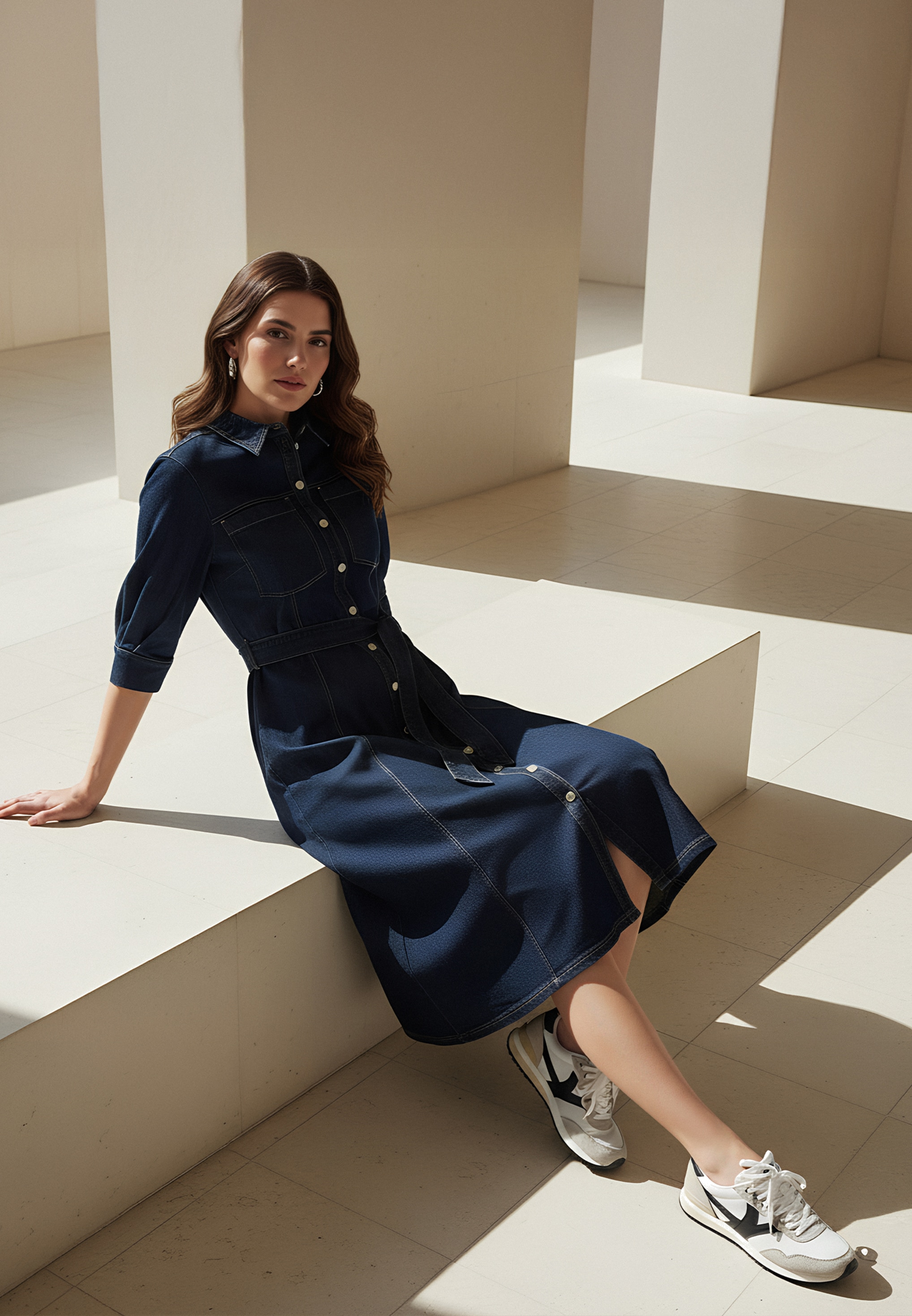 Betty Barclay Hemdblusenkleid »Damen mit Knopfleiste« aufgesetzte Taschen