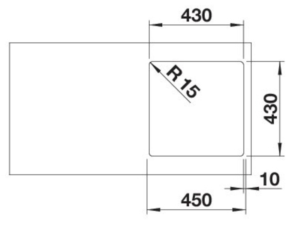 Blanco Edelstahlspüle »SUPRA 400-IF R12« 1 Stk. tlg. zum wechselseitigen Einbau geeignet