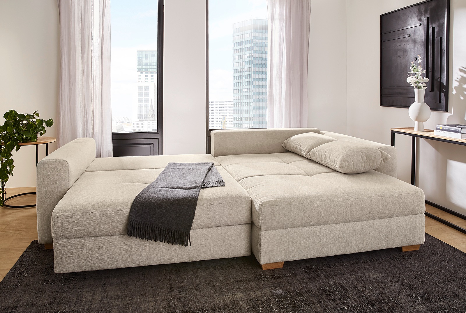 Jockenhöfer Gruppe Ecksofa "Kampen L-Form, B: 288 cm" mit Bettfunktion, Bet günstig online kaufen