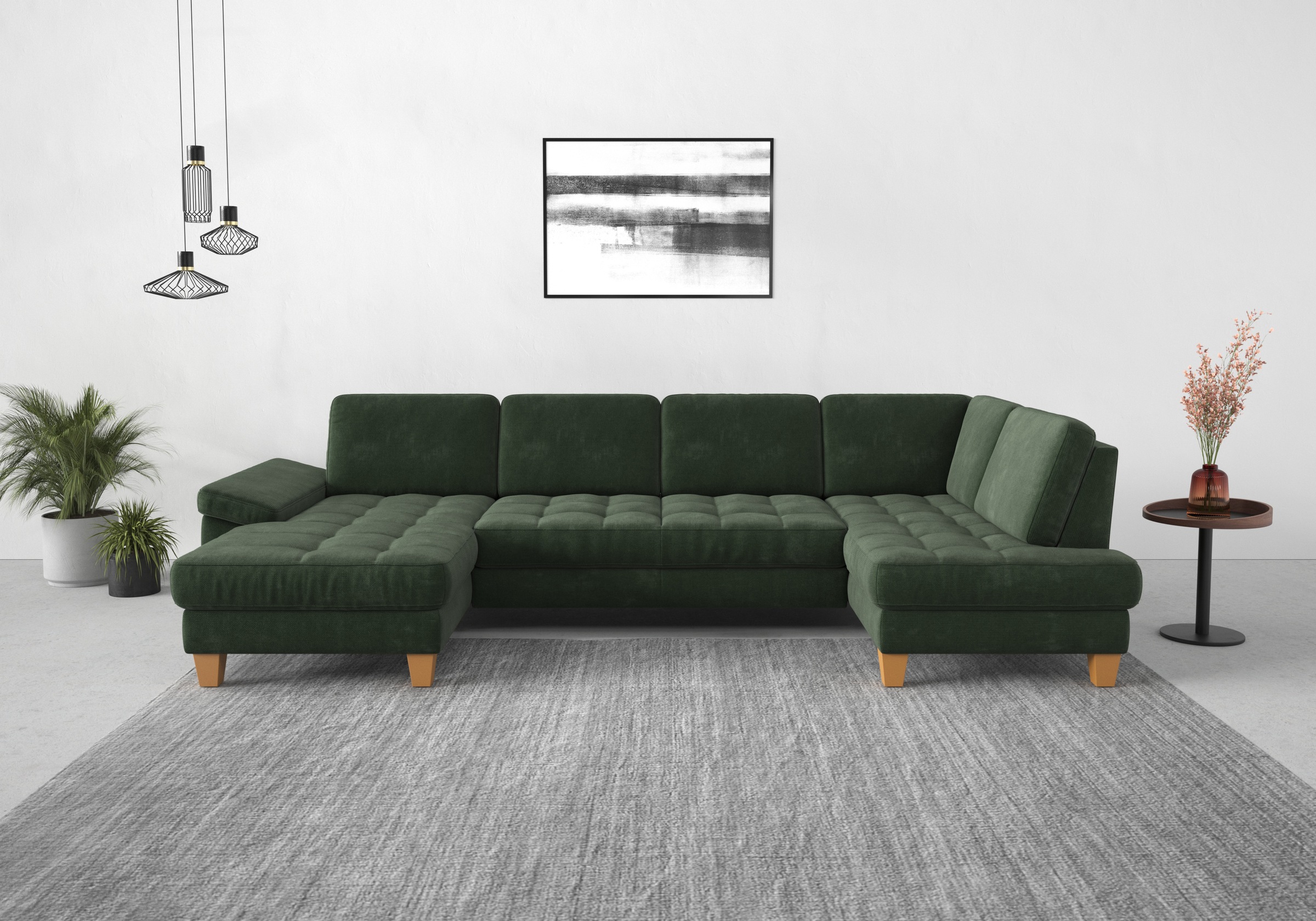 sit&more Wohnlandschaft »Westham U-Form«, wahlweise mit Bettfunktion, Bettkasten, Sitztiefenverstellung