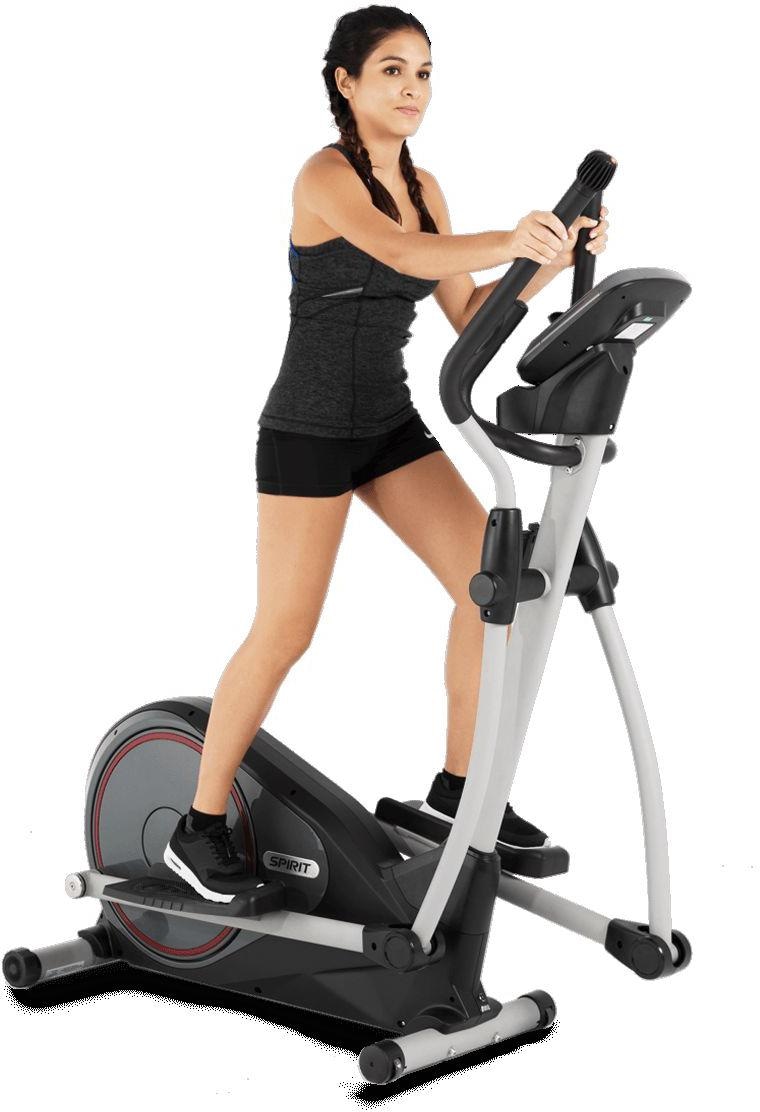 SPIRIT FITNESS Crosstrainer-Ergometer "DRE 40", B:55cm H:164,5cm L:109cm, schwarz, Crosstrainer, 130 kg max. Benutzergewicht, 32 Widerstandsstufen