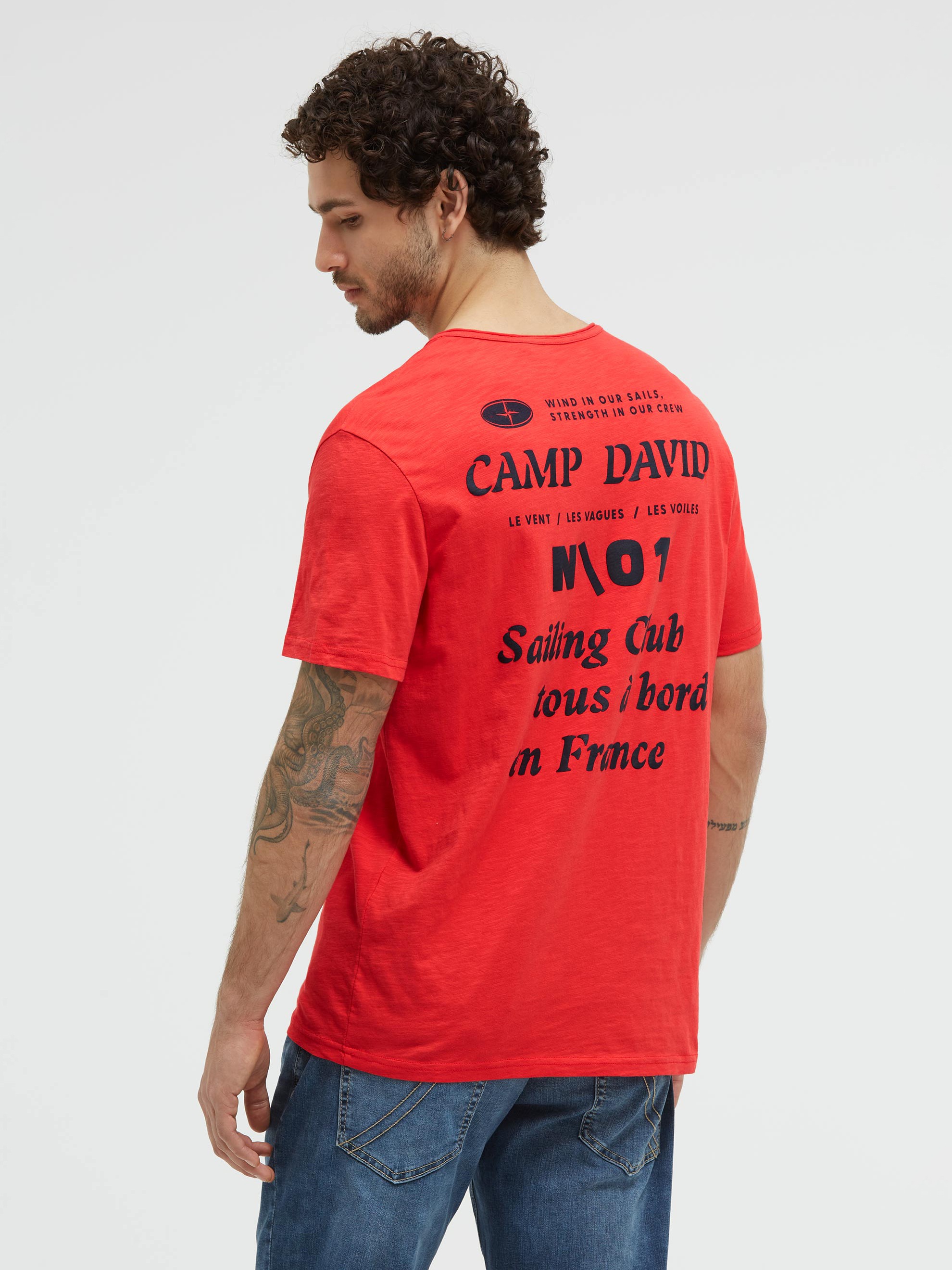 CAMP DAVID Rundhalsshirt mit Brusttasche