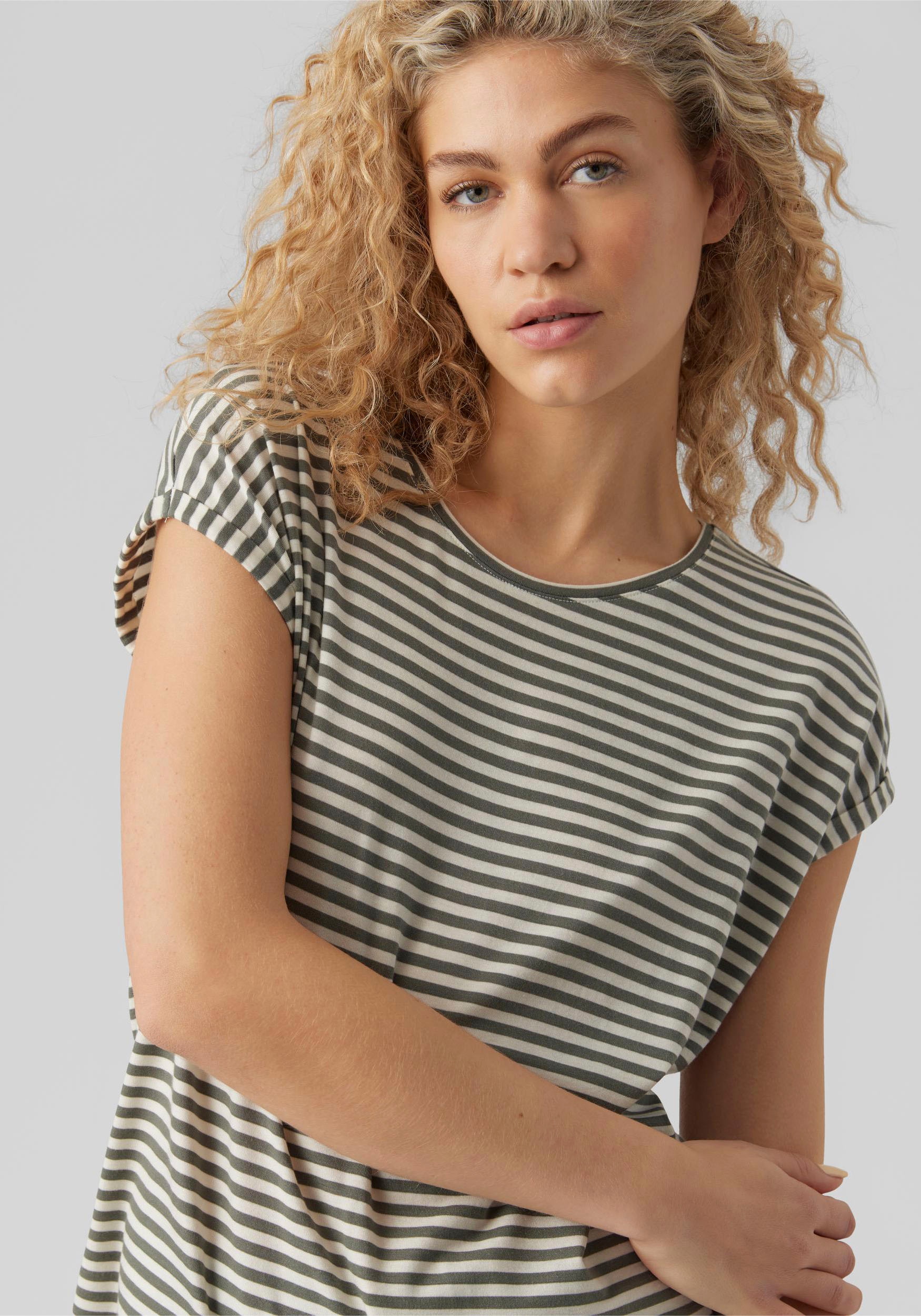 Vero Moda GA BAUR SS PLAIN Rundhalsshirt STRIPE NOOS« »VMAVA TOP online bestellen | JRS