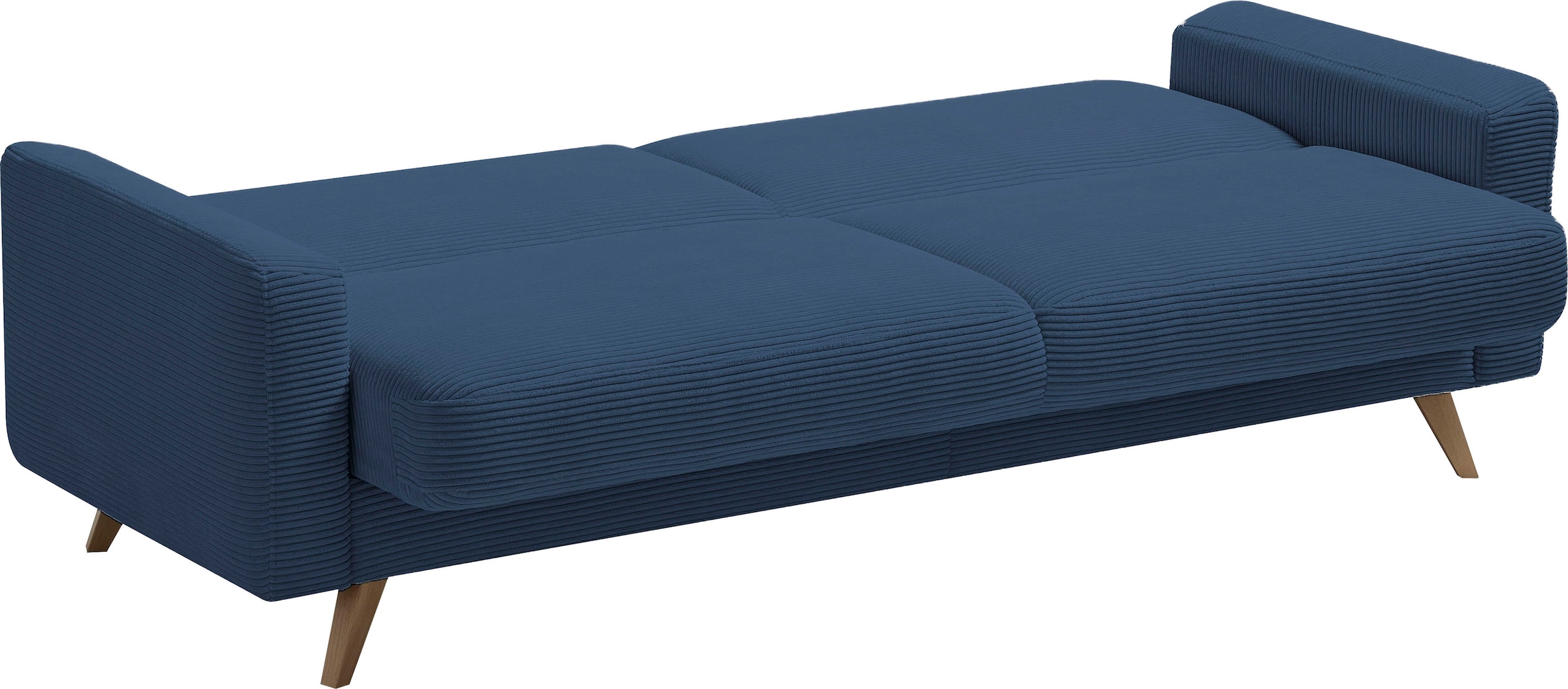 exxpo - sofa fashion 3-Sitzer »Samso, elegant und bequem, aktueller Cord Bezug, Kippcouch«, hochwertige Verarbeitung, Schlafsofa inkl. Bettfunktion und Bettkasten