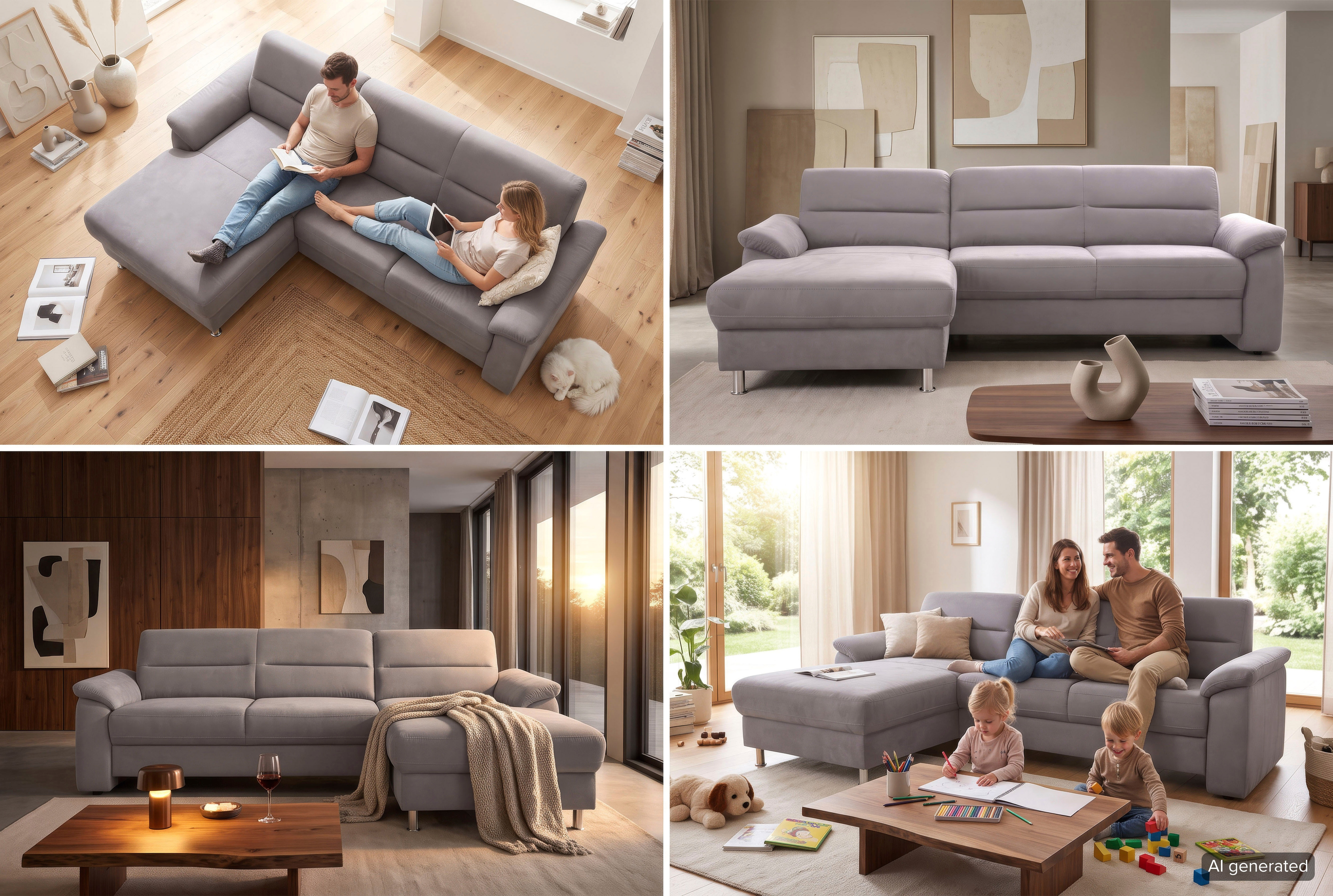 sit&more Ecksofa "Ascara L-Form, B: 251 cm, Boxspring & Federkern" Schlaffunktion optional, frei stellbar, Komfortsitz