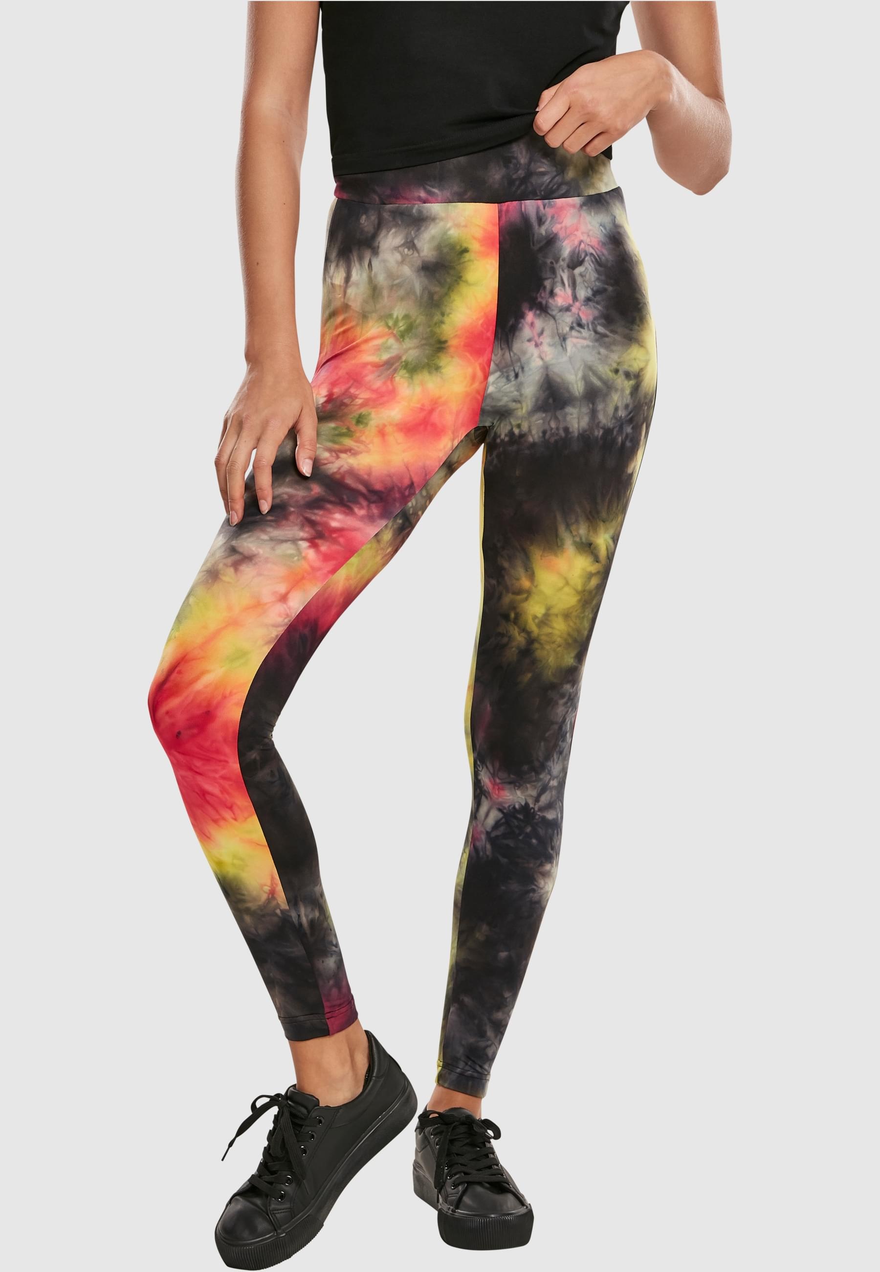 URBAN CLASSICS Leggings »Urban Classics Damen Ladies Tie Dye High Waist Leggings«, (1 tlg.)