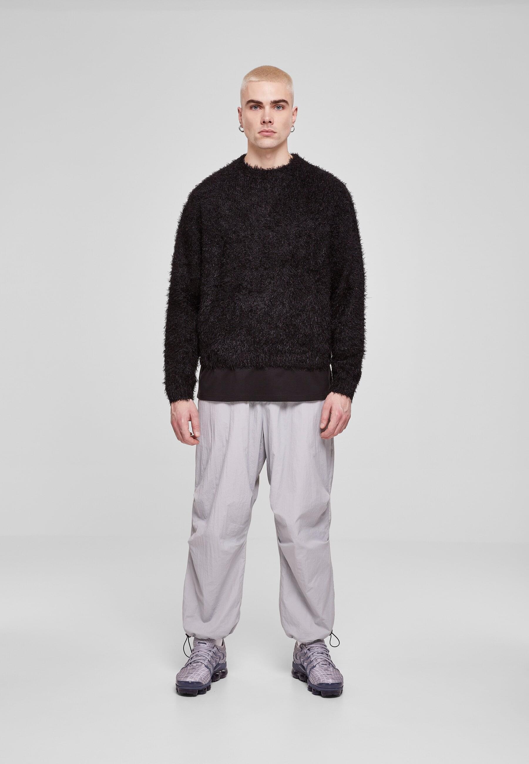 URBAN CLASSICS Rundhalspullover »Urban Classics Herren Feather Sweater«, (1 tlg.)