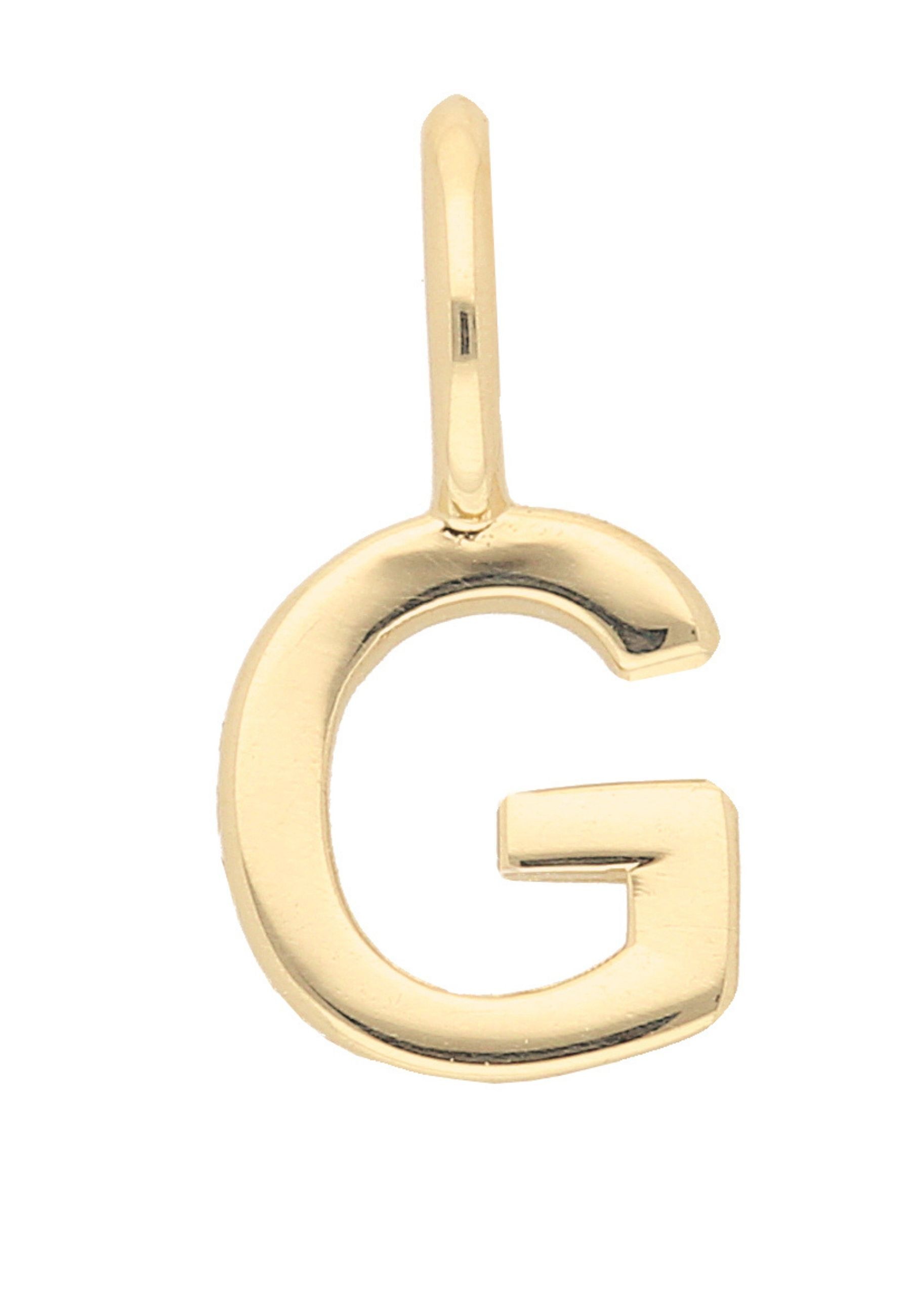 ADELIA ́S Damen Buchstabenanhänger "Damen & Herren 333 Gold Buchstabenanhänger G", Gelbgold 333 Gold, gold, Gelbgold 333, Gold, Schmuckanhänger, für