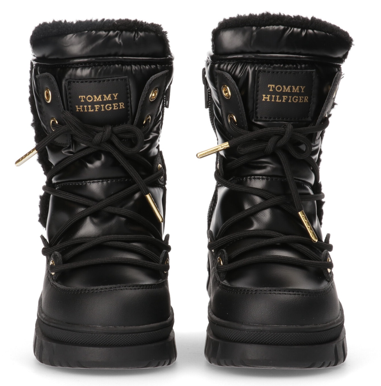 Tommy Hilfiger Snowboots, Winterboots, Plateaustiefel mit goldfarbenen Details