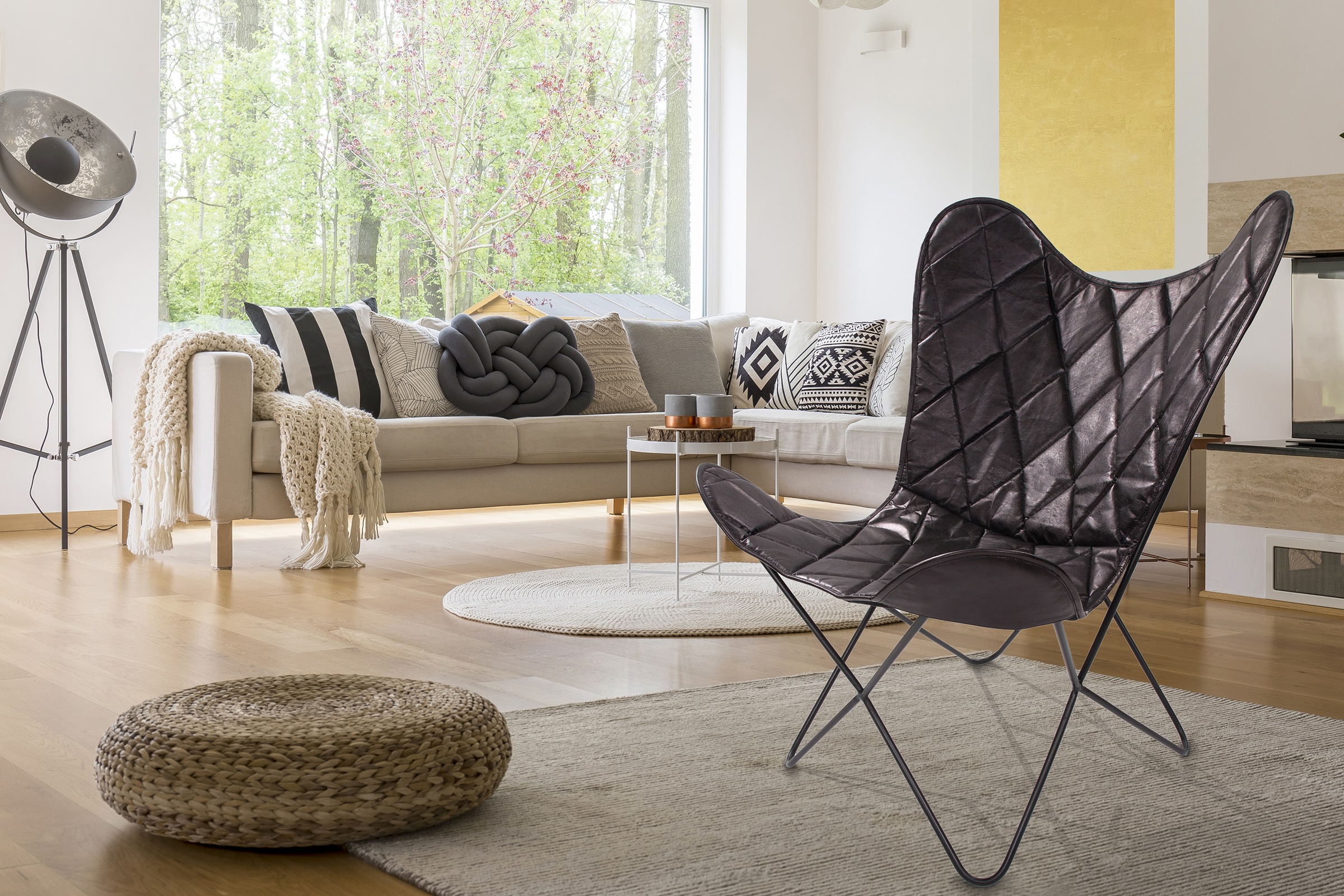 Kayoom "Schmetterling Stuhl Pablo, Schmetterlingsstuhl aus Leder" () 1 Stk. günstig online kaufen