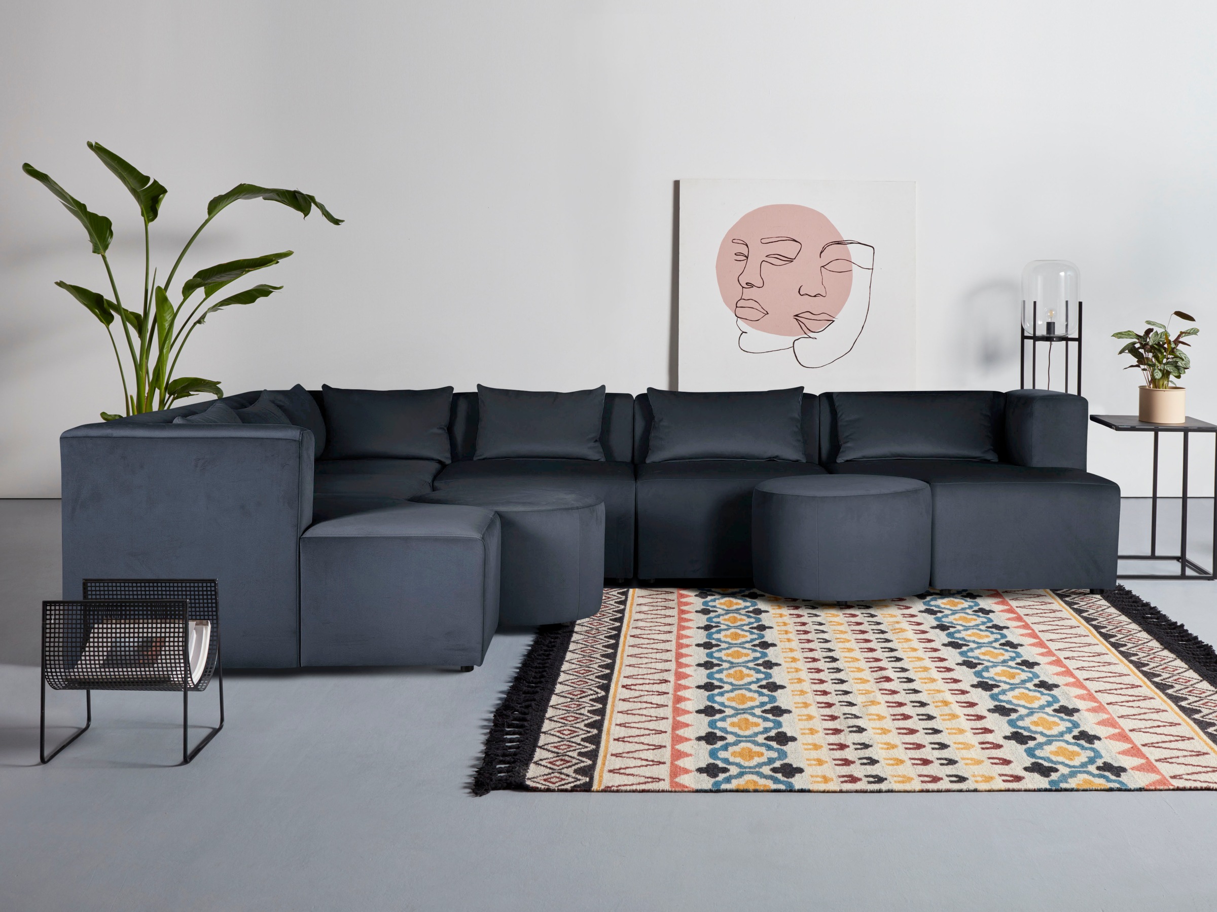 Leonique Ecksofa "Alexane L-Form", zusammengesetzt aus Modulen, in vielen B günstig online kaufen