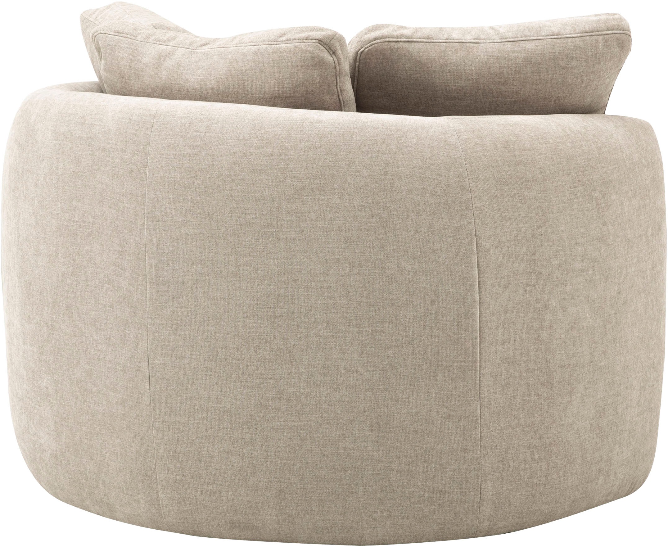 OTTO products Sessel »Kaarl, moderner Rundsessel, Loungesessel, Loveseat« Webstoff, in fünf Farben, inkl. Rückenkissen, zeitloses Design